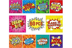 Superhero Motivational Wall Art for Kids: 60 Inspirational Posters for Classroom