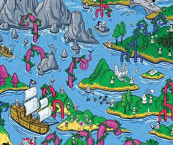 The Happy Isles 1000-Piece Jigsaw Puzzle from The Magic Puzzle Company Series One