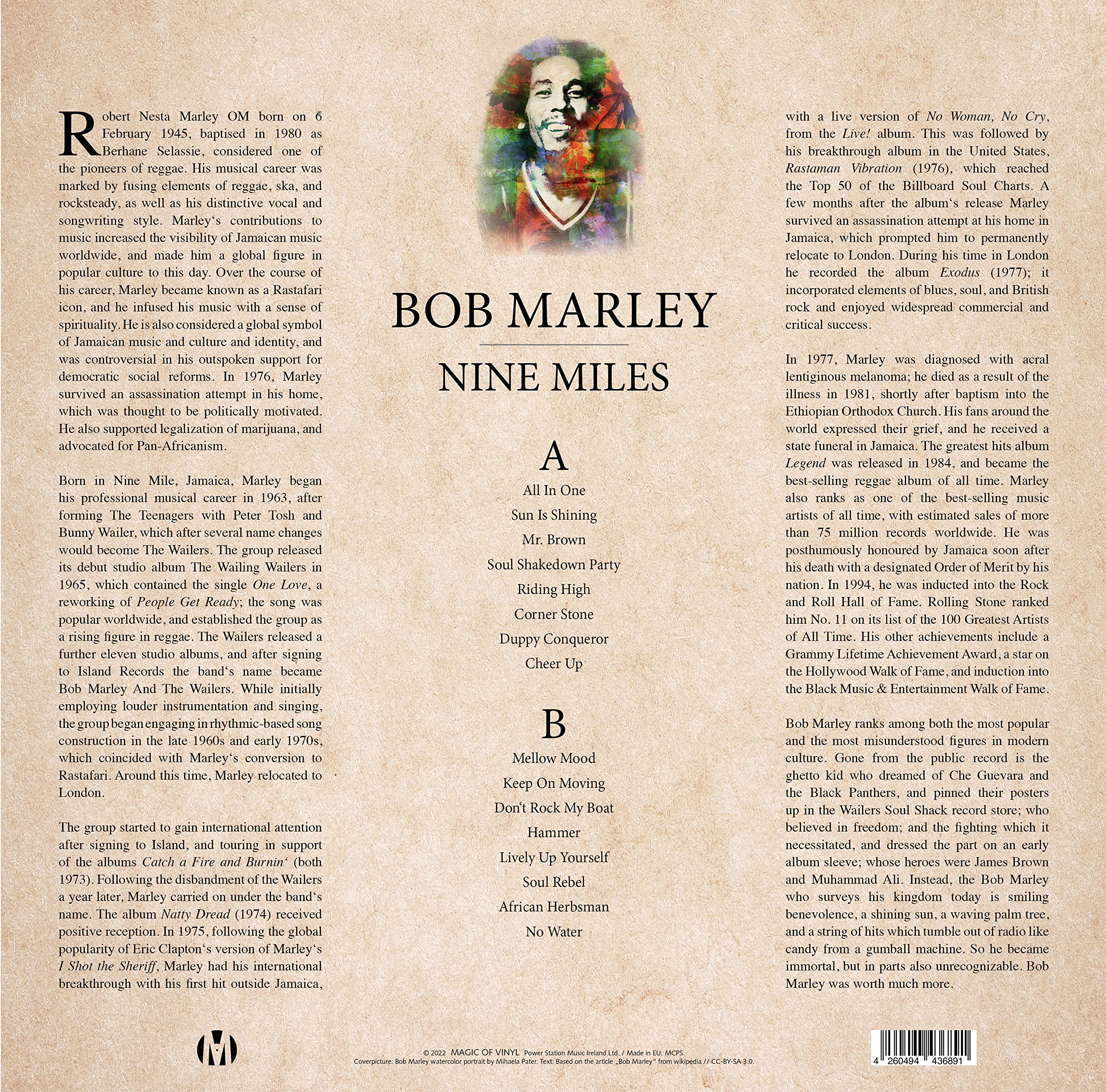 Bob Marley - Nine Miles - Limitiert - 180gr. gelb