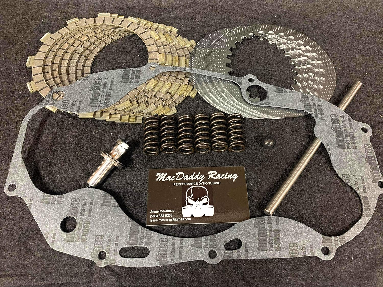 Clutch Kit with Pancake Bearing, Push Rod, Ceramic Ball, and Clutch Cover Gasket for Yamaha Banshee