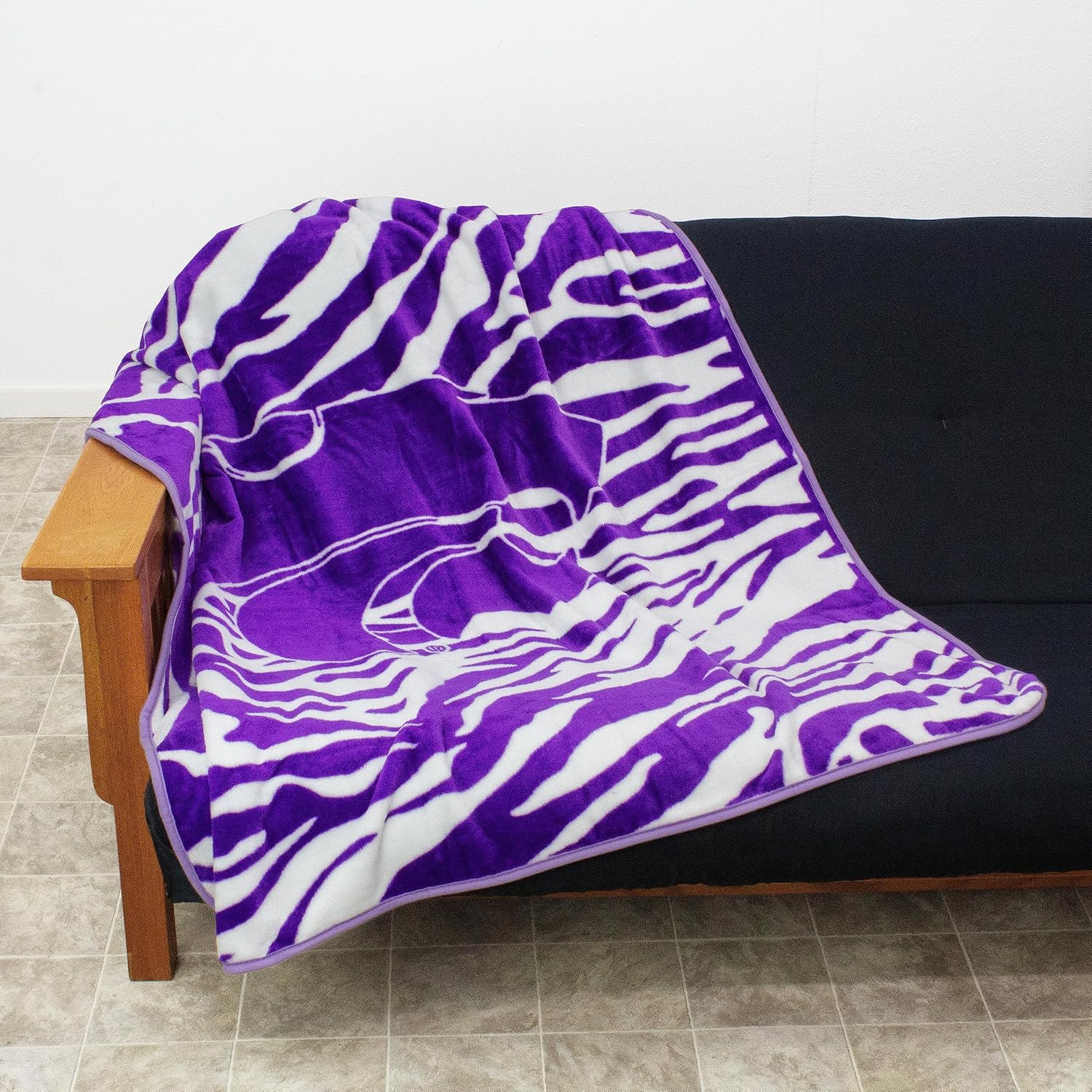 College Covers Everything Comfy Kansas State Wildcats Soft and Warm Huge Raschel Throw Blanket, 86" x 63"