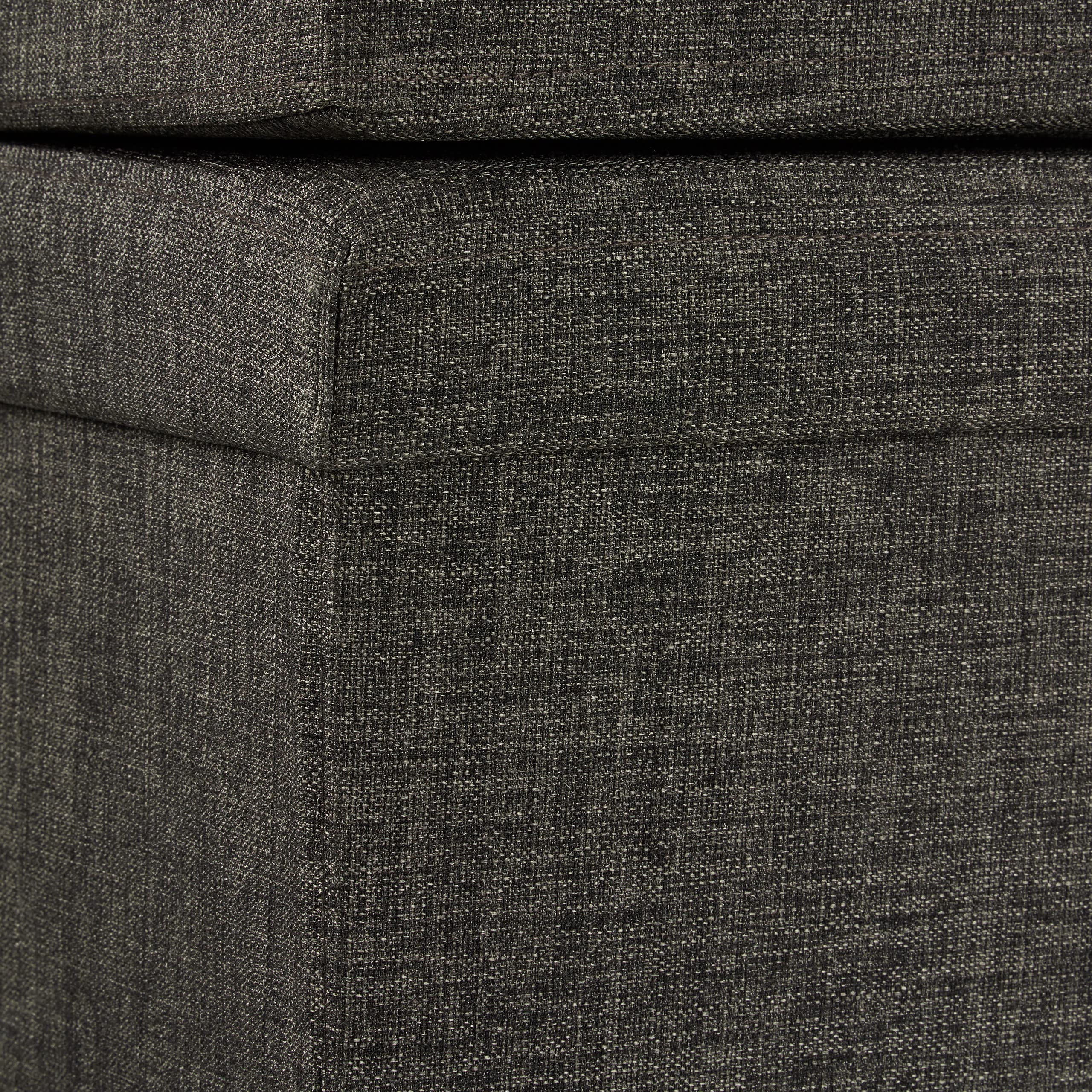 Relaxdays Panca Pieghevole con Schienale, Coperchio, Contenitore, Imbottita, Lino, Marrone, HxLxP: 73 x 114 x 38 cm