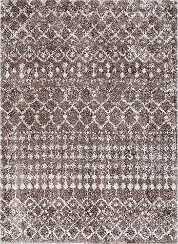 Miniatura 2 de nuLOOM Alfombra marroquí Barbara, 4x6, marrón