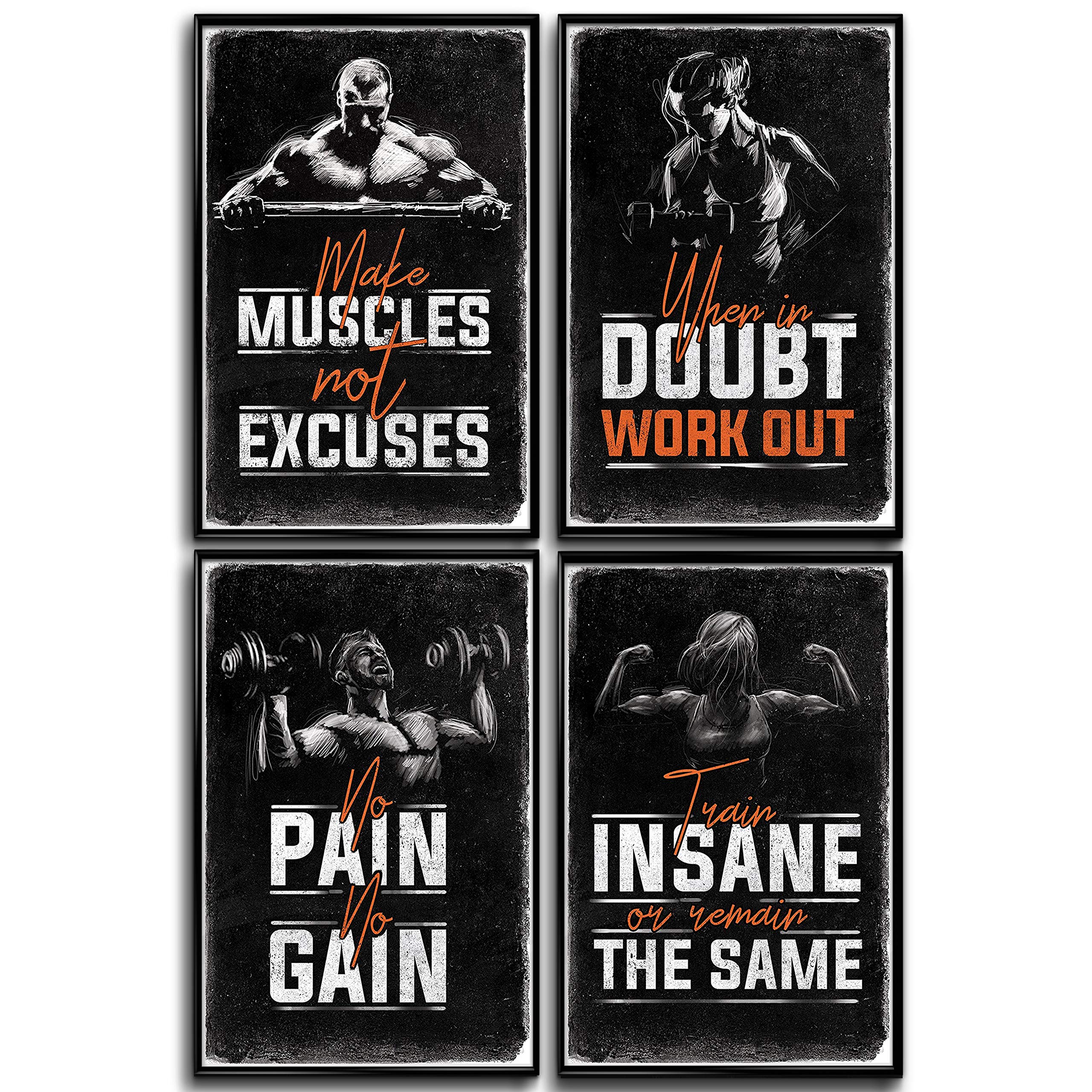 Buy Gym Posters for Home Gym Decor, Motivational Posters for Gym