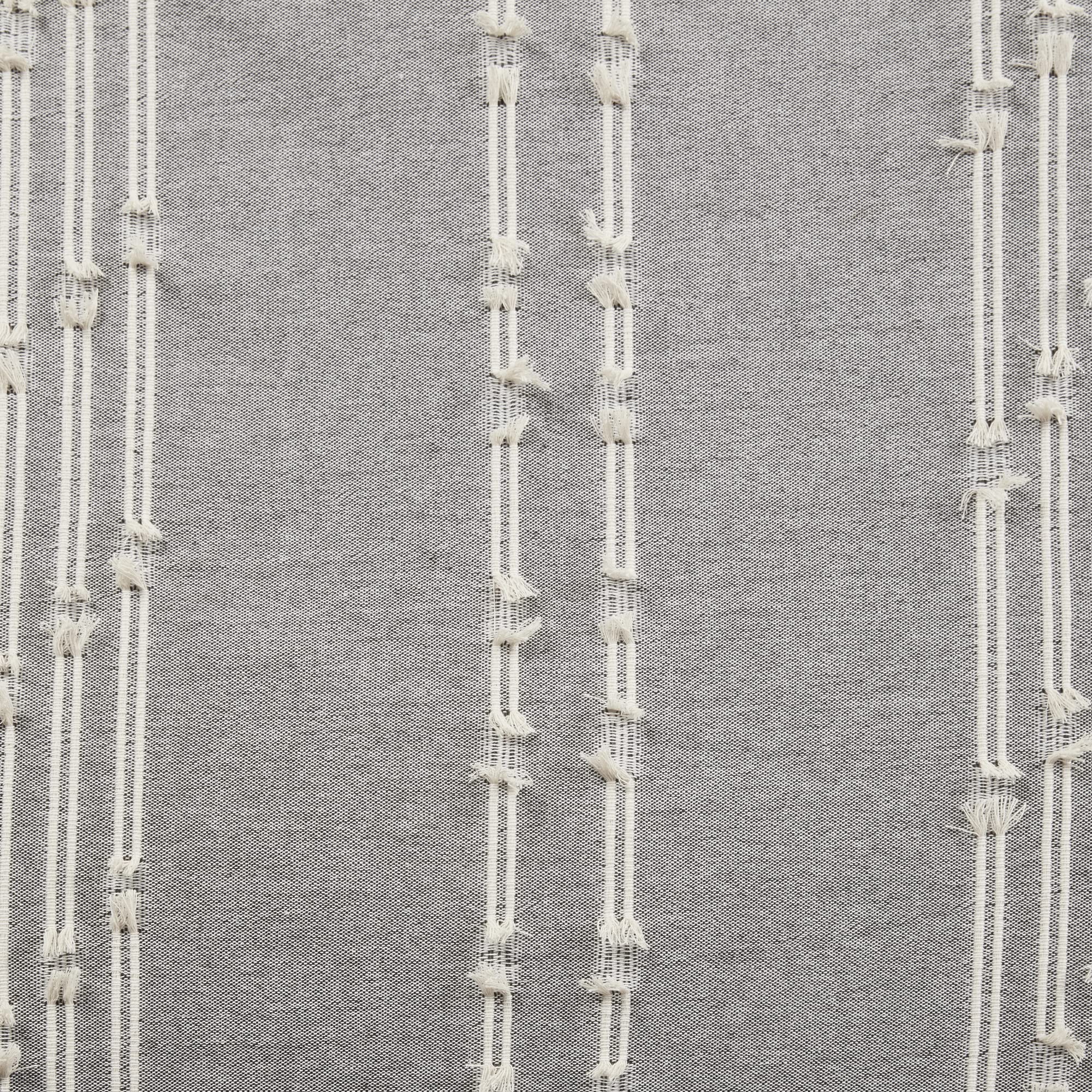 INK+IVY Kara Cotton Comforter Set, Clipped Jacquard Stripes and Diamond Printed Reverse, Modern