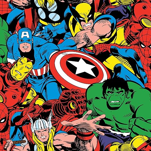 Miniatura 1 de Marvel Tela de cómic, 43 por 44 pulgadas