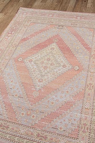 Miniatura 41 de Momeni Isabella Traditional Geometric Flat Weave Area Rug, 4 ft 0 in x 6 ft 0 in, Pink