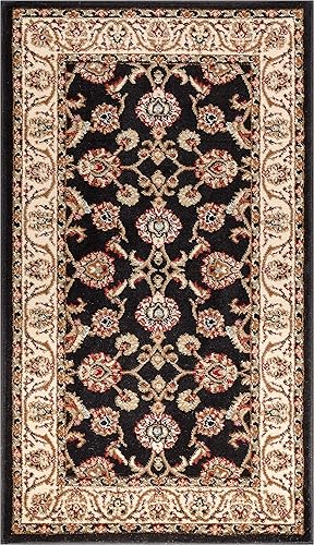 Miniatura 2 de Alfombra tradicional de Barclay Sarouk de color rojo de 2 pies 3 pulgadas x 3 pies 11 pulgadas, Polipropileno