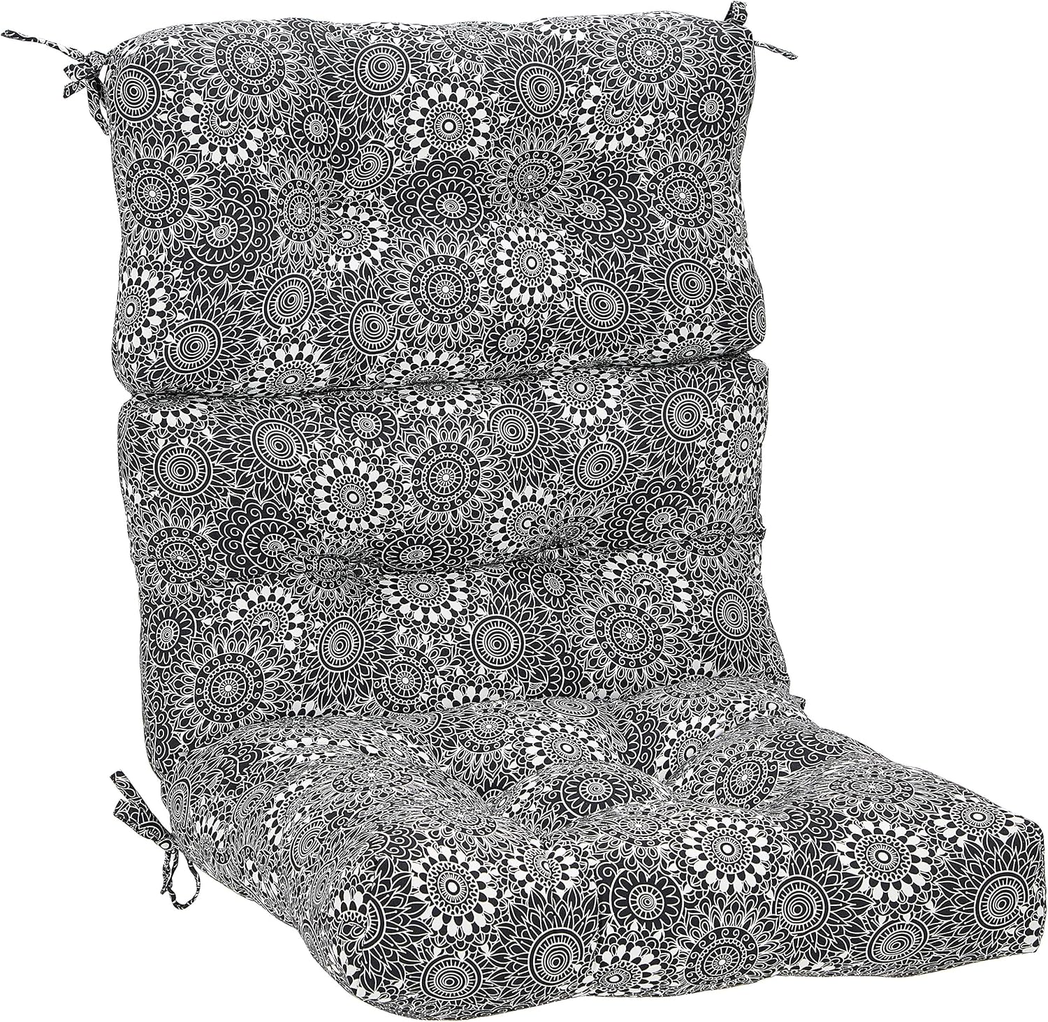 Amazon Basics Tufted Outdoor High Back Patio Chair Cushion