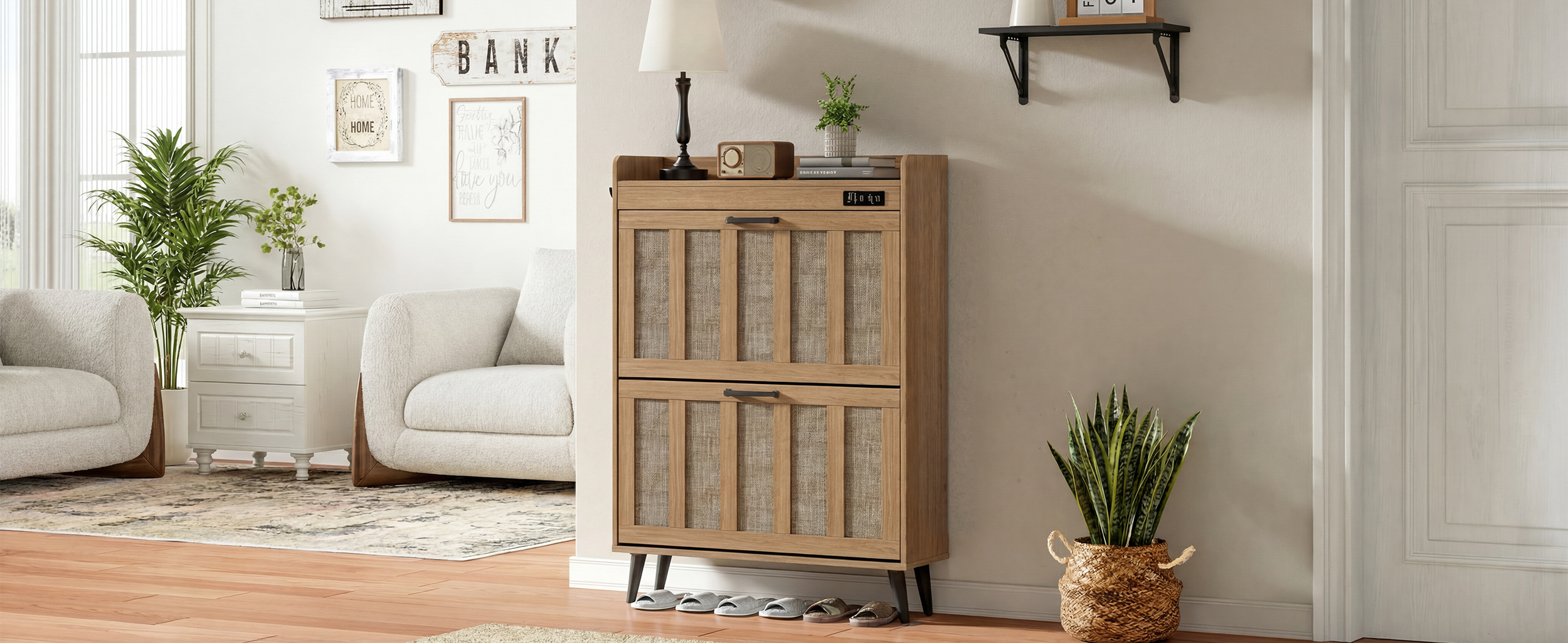 Amazon.com: ChooChoo Shoe Storage Cabinet with 2 Flip Drawers and