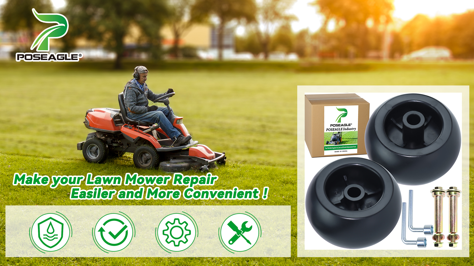 Amazon.com: POSEAGLE 2 Pack 1-603299 Anti Scalp Deck Wheel