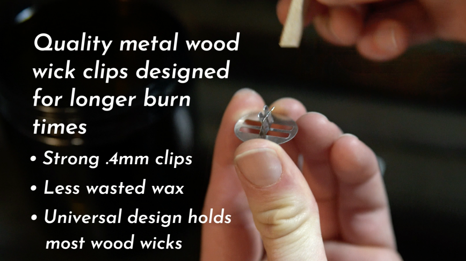 Clips universales para mechas de madera para velas 100 unidades miniatura 7