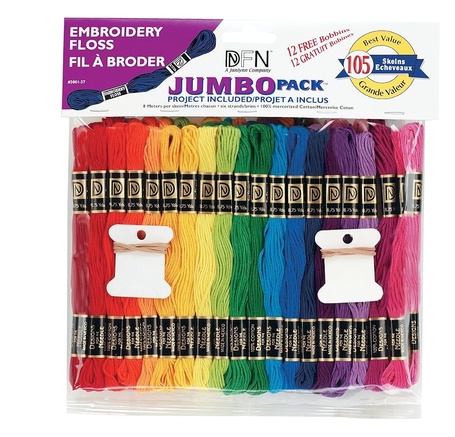 Amazon.com: Janlynn Jumbo Pack 105 Skein Embroidery Floss