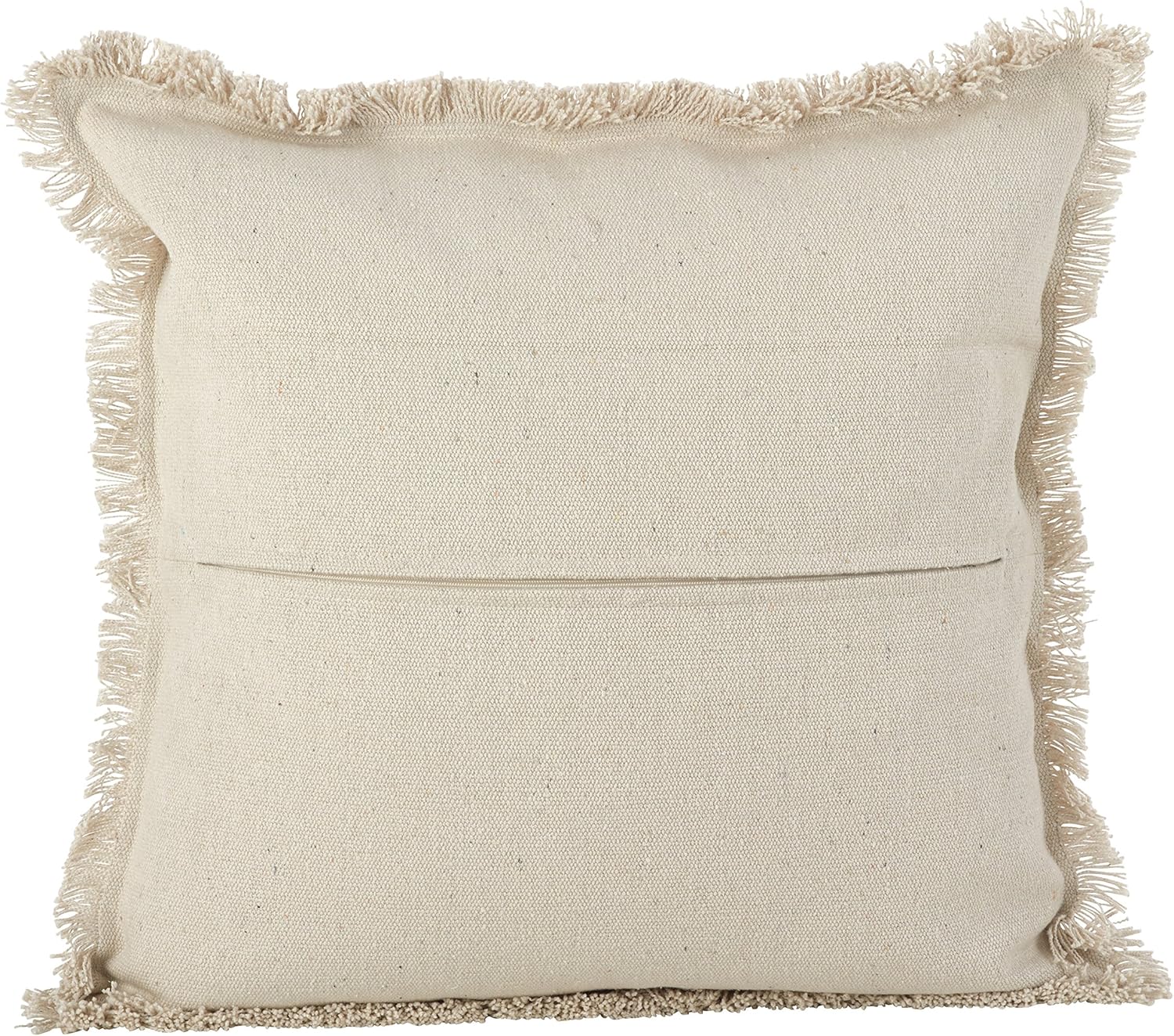 Aztec Tribal Fringe Trim Cotton Throw Pillow