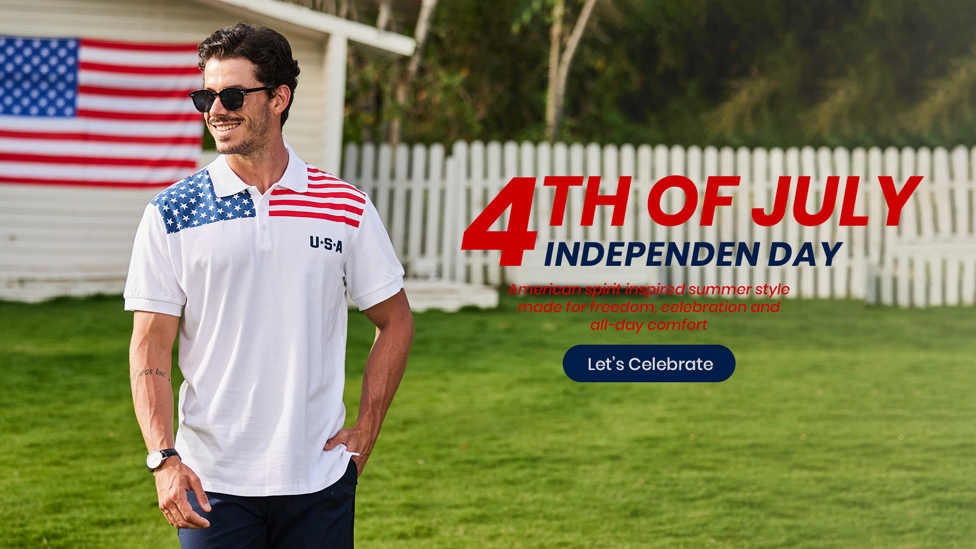 Camiseta polo patriótica para hombre de Arvilhill, con bandera estadounidense, manga corta, para golf y 4 de julio miniatura 7
