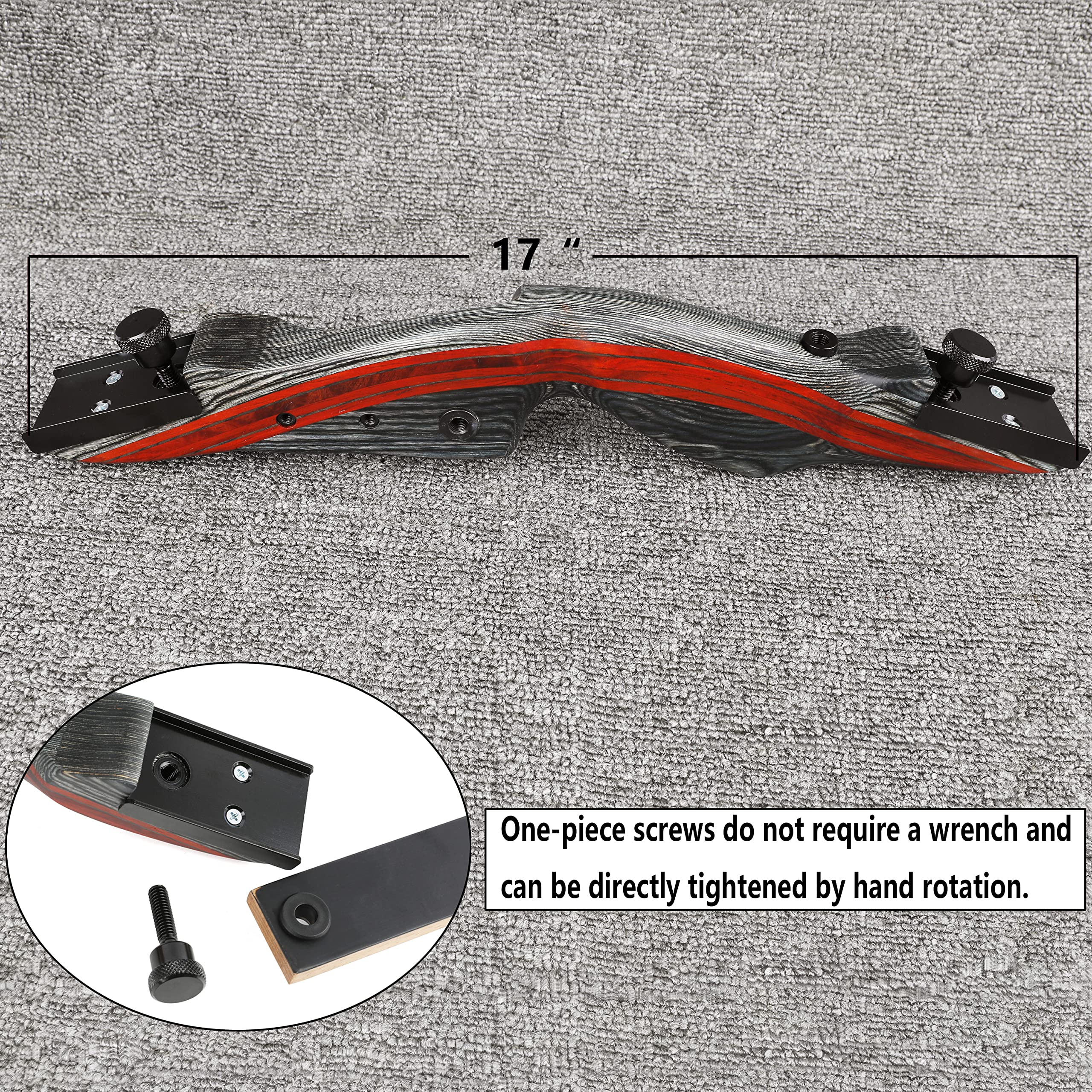 AMEYXGS Takedown Arc recurve et Ensemble de flèches 62 Pouces tir à l'arc Arc de Chasse pour Adolescents et Adultes 20-35lbs Arc Traditionnel en Bois Arc Long avec flèches en Carbone (25bls)