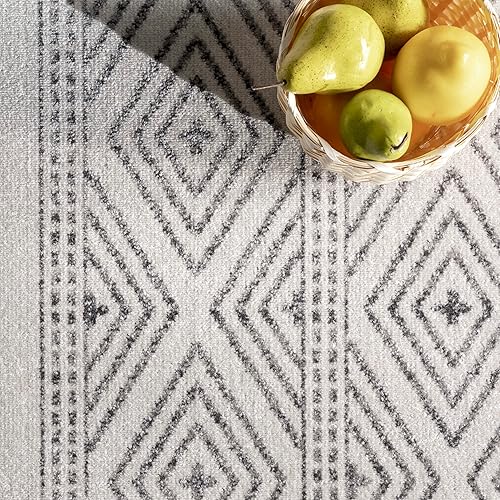 Miniatura 7 de nuLOOM Alfombra Miriam a rayas para interiores y exteriores, 12x15, gris