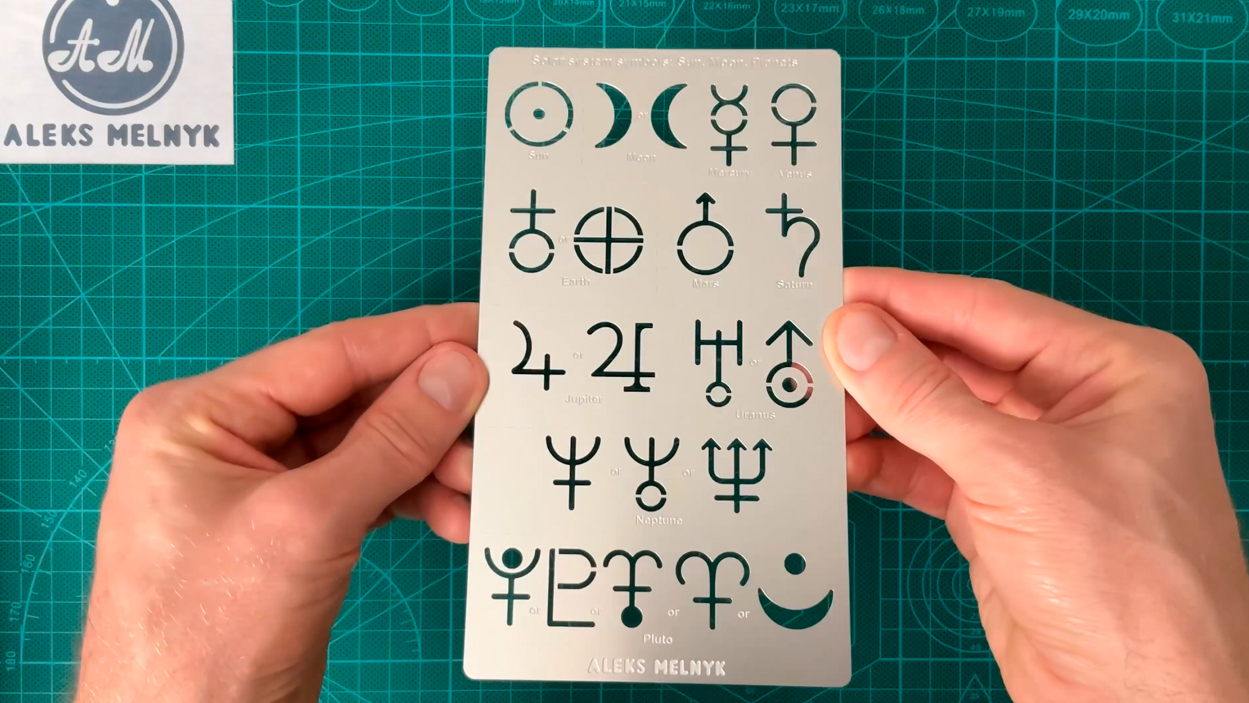 Amazon.com : Aleks Melnyk No.413 Metal Stencil, Solar System