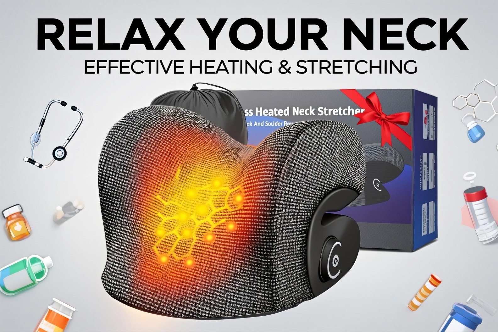 Wireless Pro　TL103A Neck Smart Love Tech Heated Portable Relief, Pain for Stretcher Neck ボディ・フェイスケア