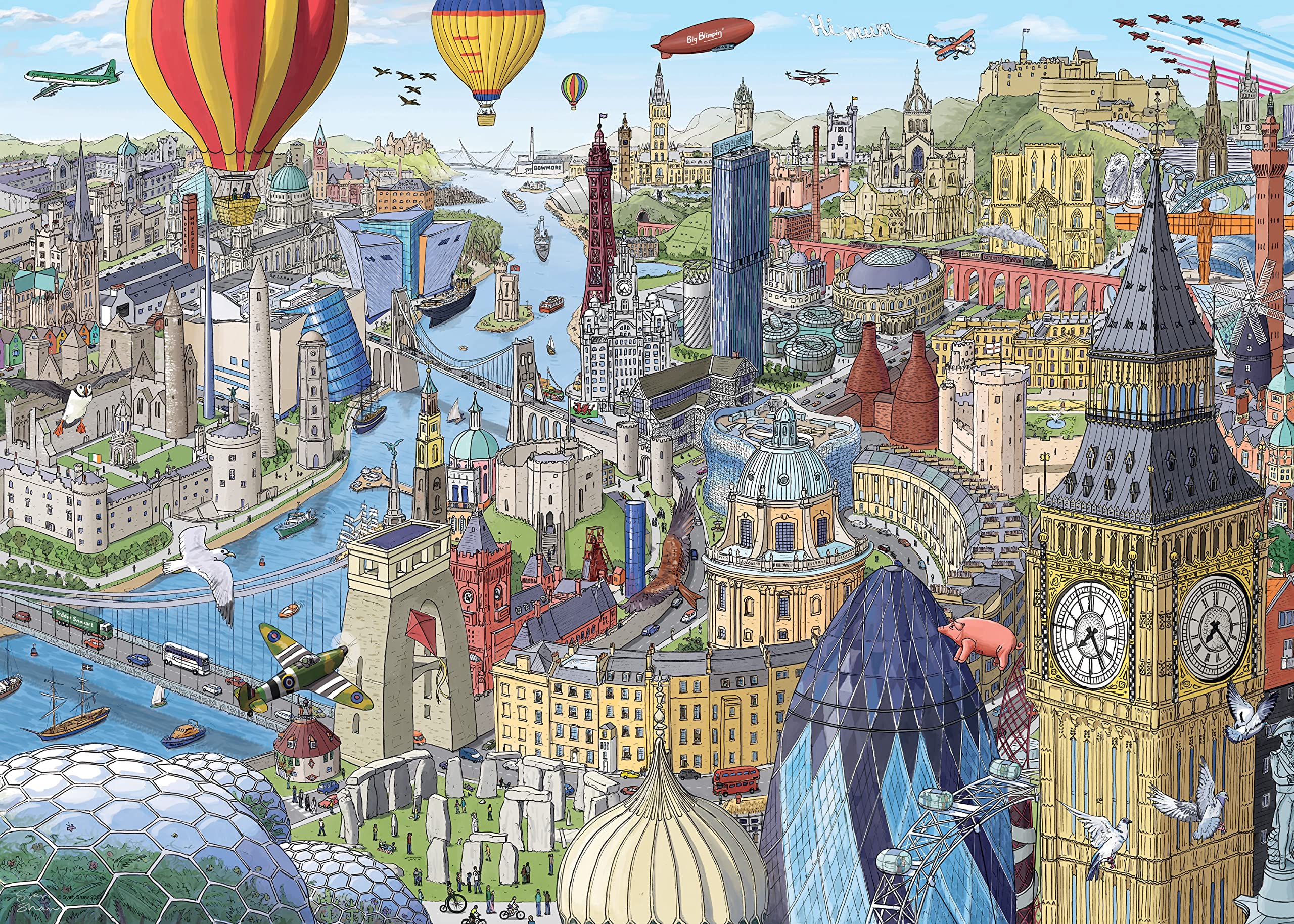 Ravensburger Around the UK & Ireland 1000 Piece Jigsaw Puzzles for Adults and Kids Age 12 Years Up, Multicolor - Image 2