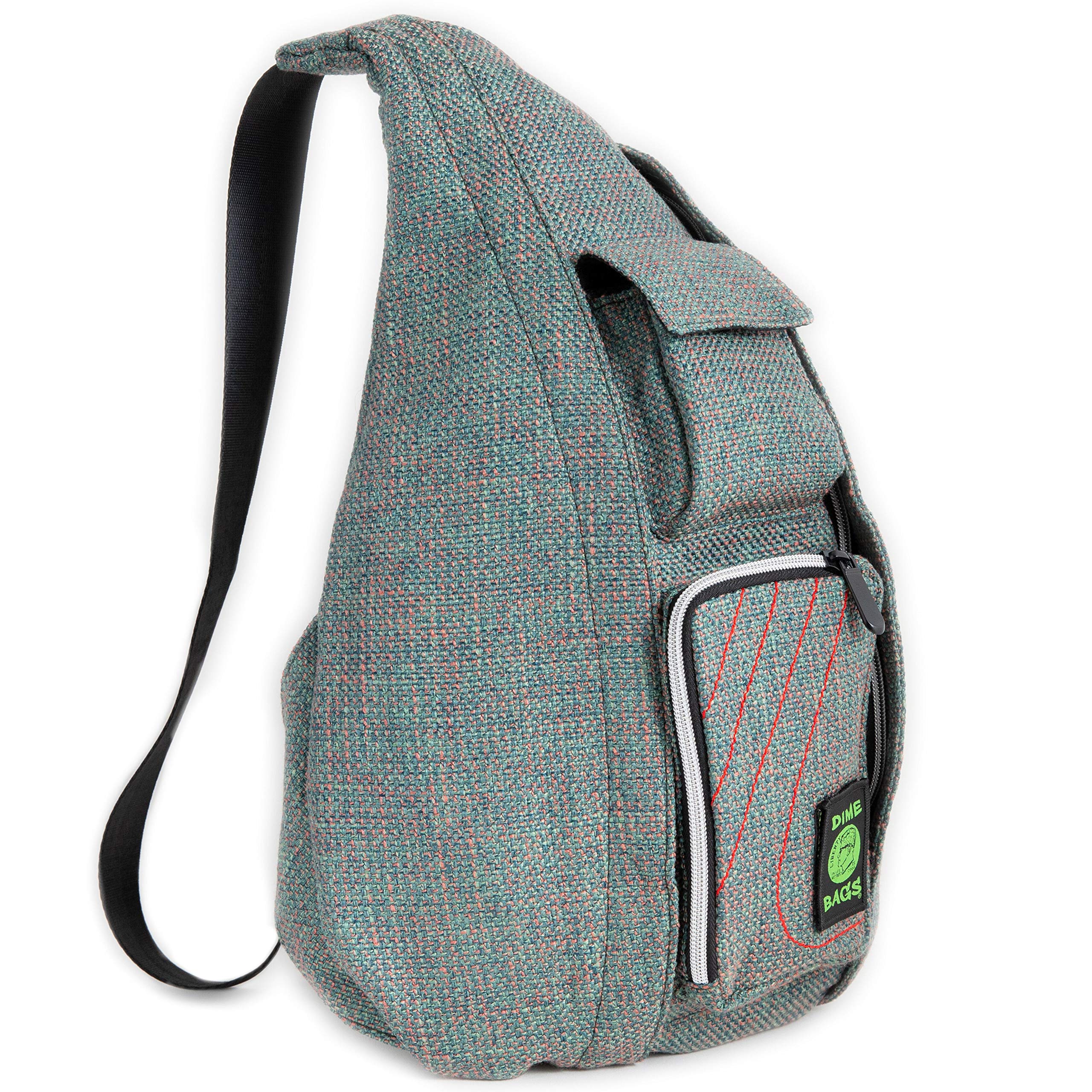 DIME BAGS - Slinger Crossbody Bag - Premium Over the Shoulder Sling Bag - Cross Body Strap Backpack (Aqua)
