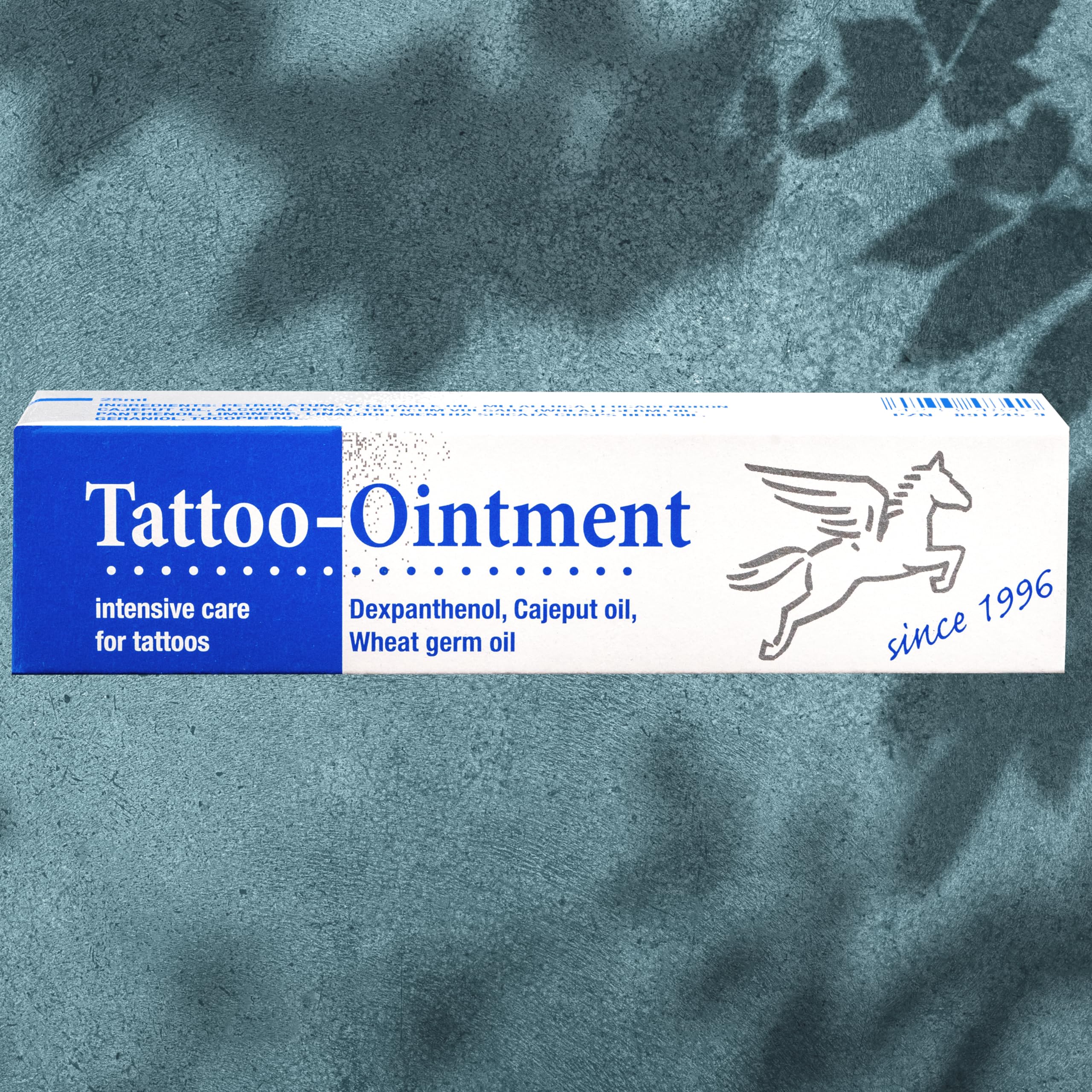 Pegasus Pro Crema para tatuajes, juego de 25 unidades en expositor de mostrador, 25 g, cuidado y cuidado posterior para una protección intensiva del tatuaje, hidratante con aceite de cajeput, aceite