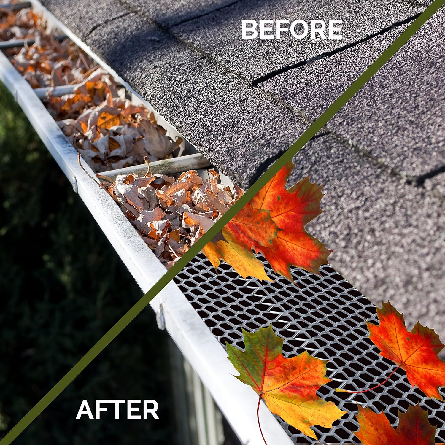 70% Off Discount Ultimate Rain Gutter Guard by Gutter&Drain |Ridged Mesh for Extra Protection | Premium Anti-Leaf Gutter Cover Prevents Clogged Downspouts | Easy DIY Installation & Weatherproof Design | 5”(100ft)