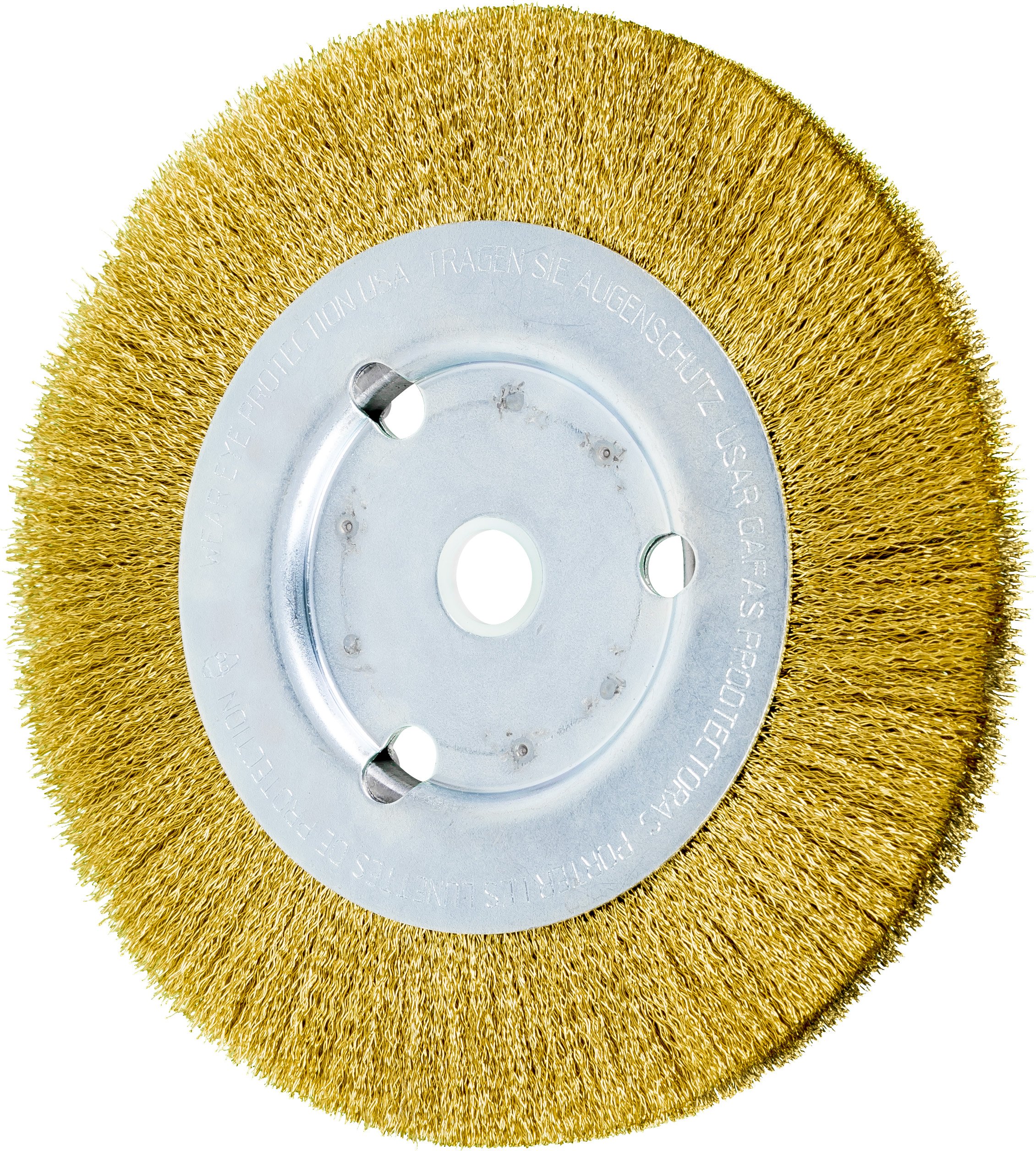 PFERD 80666 Narrow Face Crimped Wheel Brush, Brass Wire, 6
