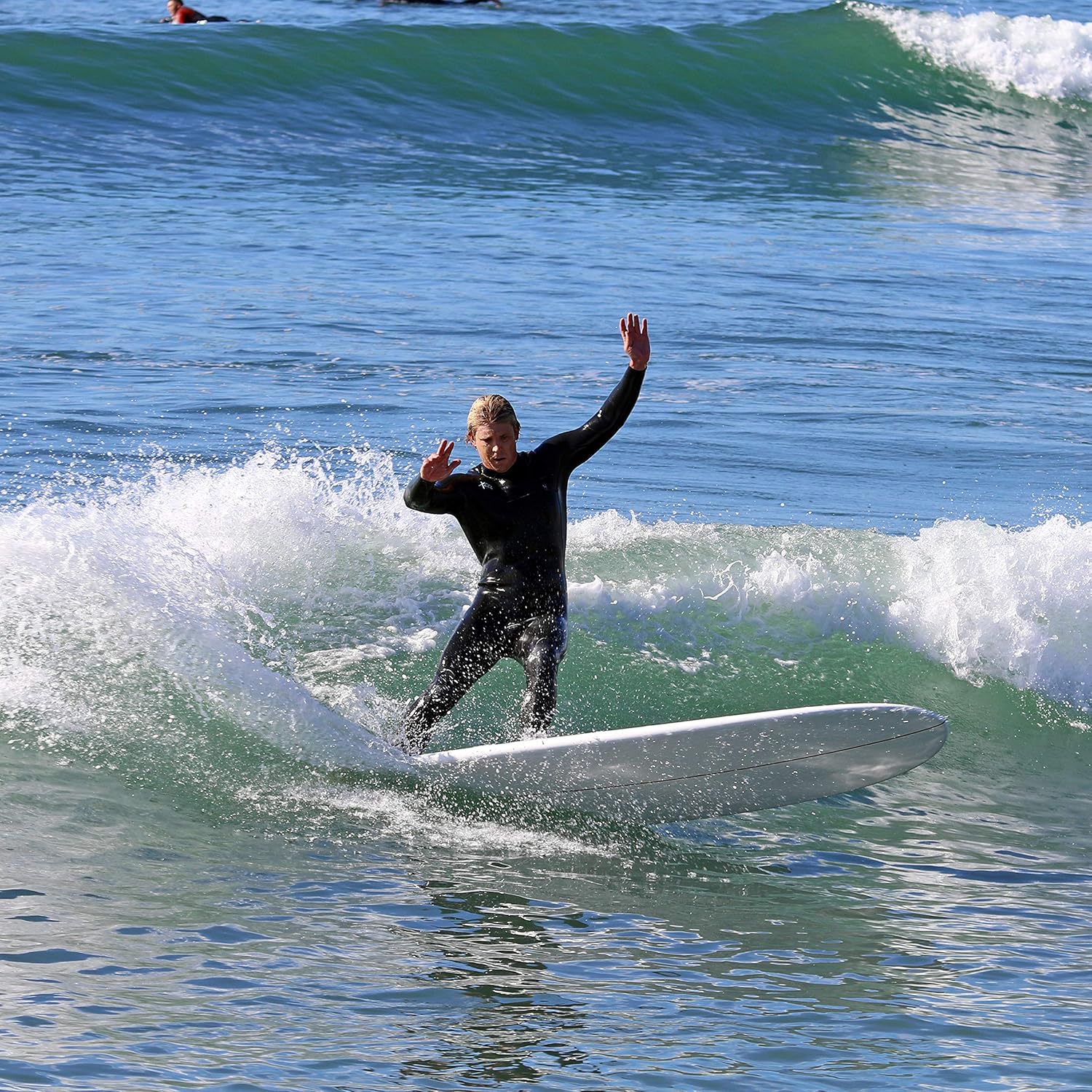 Epoxy Fiberglass Surfboard | High-Performance & Fun Single Fin Longboard Surfboard for All Wave Conditions | 8'0 | 9'0