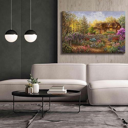 Vista 26 de Epic Graffiti 'Cottage Garden in Full Bloom ' por Nicky Boehme, arte de pared en lienzo, 18 x 12 pulgadas