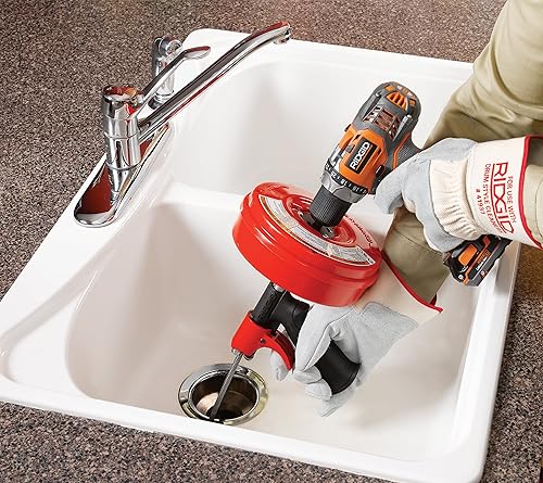 Miniatura 7 de RIDGID 41408 giro de potencia con AUTOFEED cable limpiador de drenaje Maxcore y sinfín de drenaje de bombilla para eliminar los tapones de drenaje