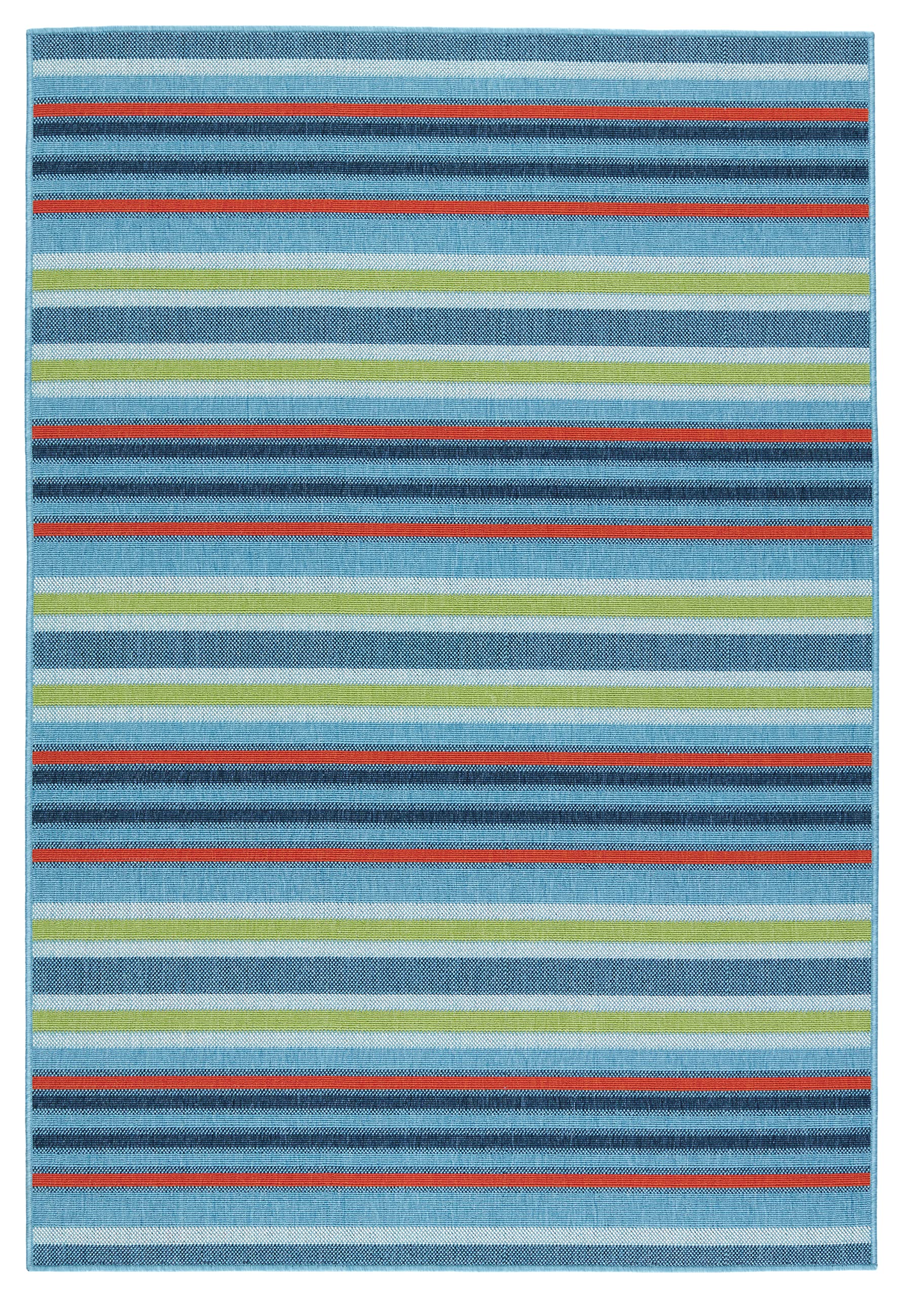 Jaipur Living, Outdoor 5x8 Area Rug, Striped Blue/Orange Patio Rug