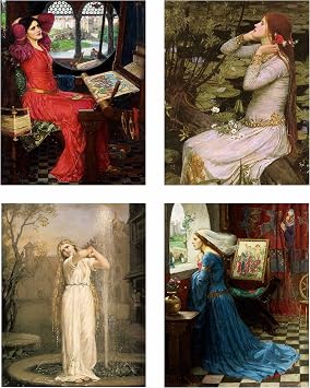 Art Prints Set FOUR BEAUTIES by John Williams Waterhouse 8"10" set of 4 prints