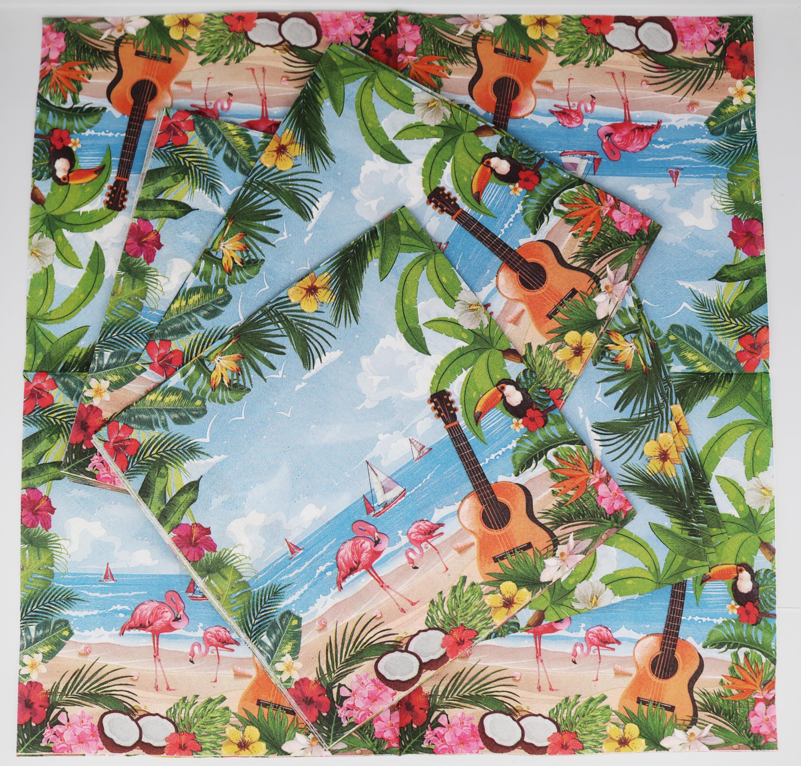 Vaisselle de fête hawaiana, set completo per 20 persone con piatti, bicchieri, tovaglioli e tovaglia verde di alta qualità per compleanni e feste estive