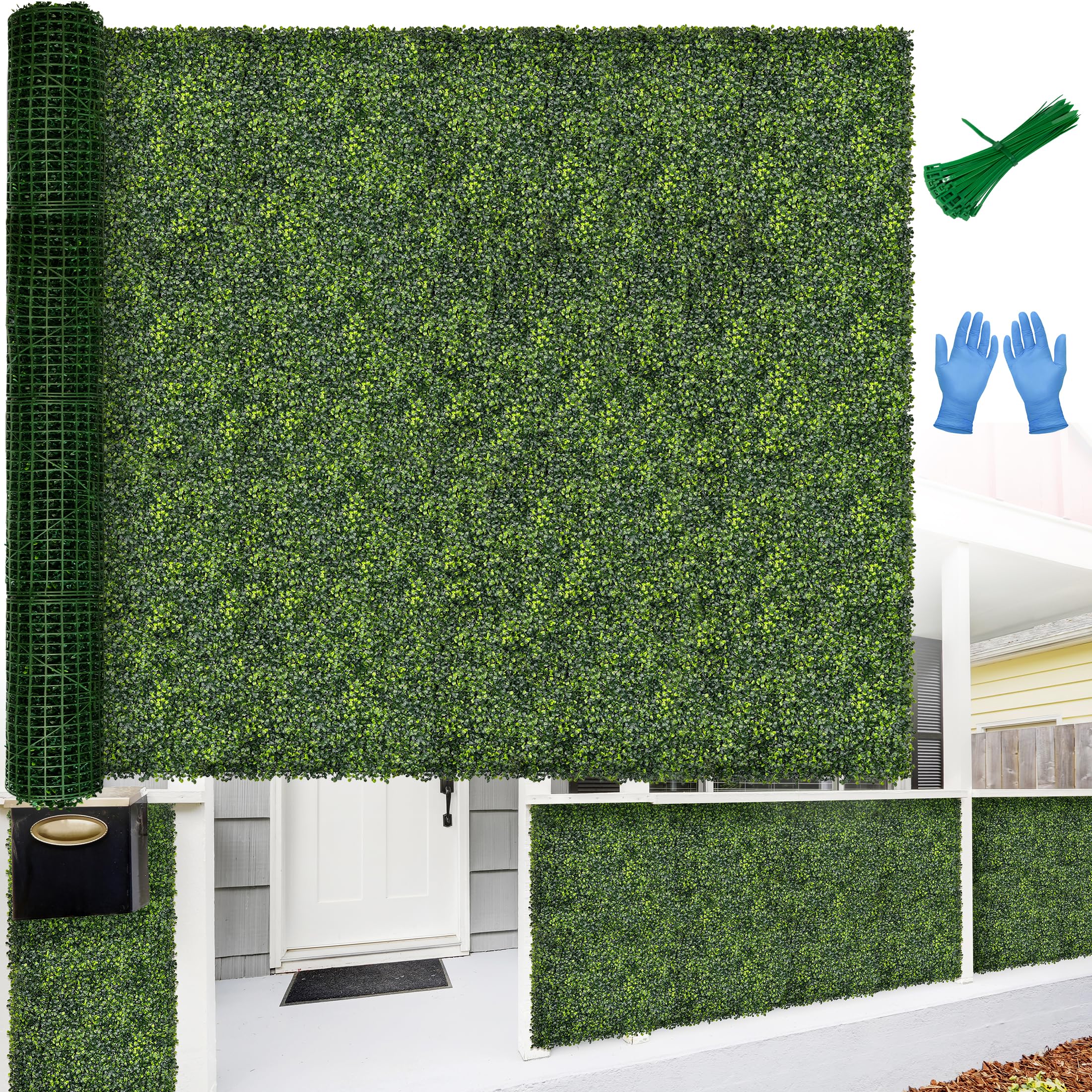 Photo 1 of BHXCL Artificial 96x120 in (80 Sqft) Boxwood Grass Wall Backdrop Roll