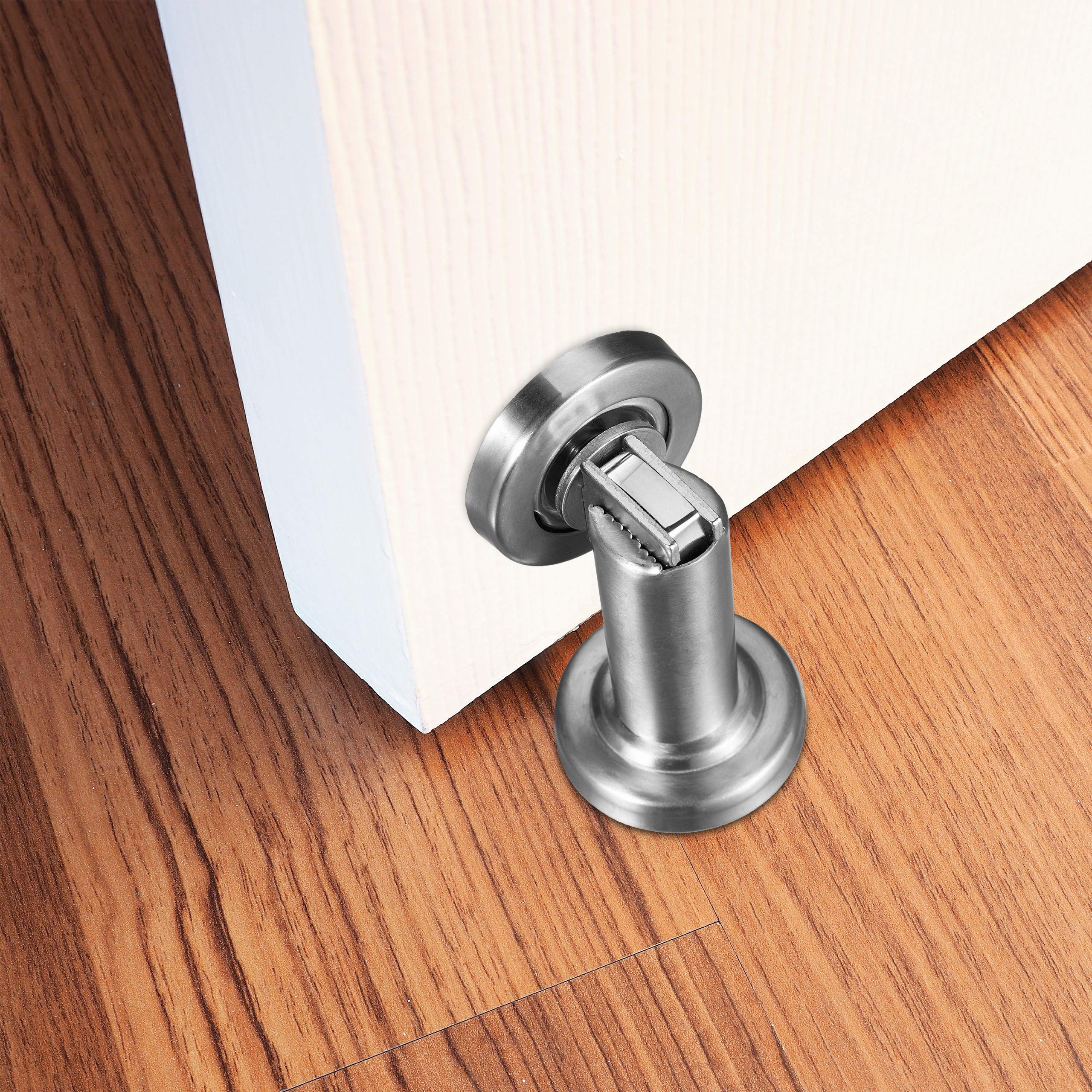 HOJLKLD Butée De Porte Magnétique, Butée De Porte, Loquet De Porte En Acier Inoxydable, Maintient La Porte Ouverte, Support De Porte Mural