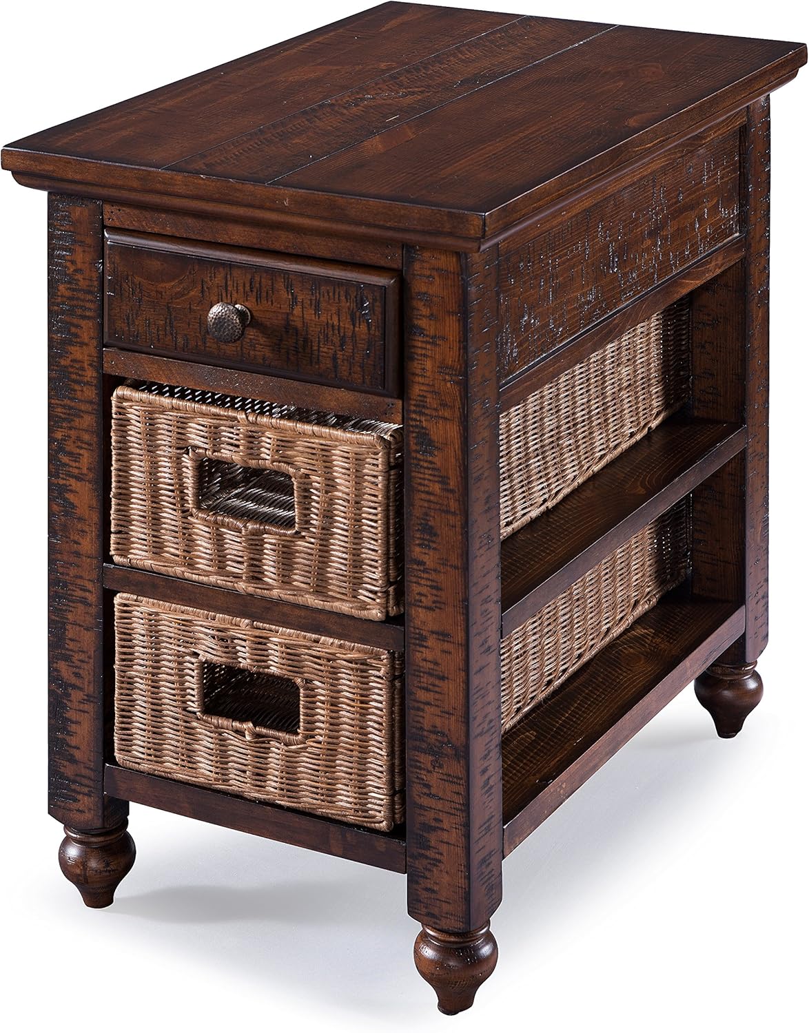 Magnussen T3521 Cottage Lane Casual Distressed Coffee Rectangular Chair Side End Table