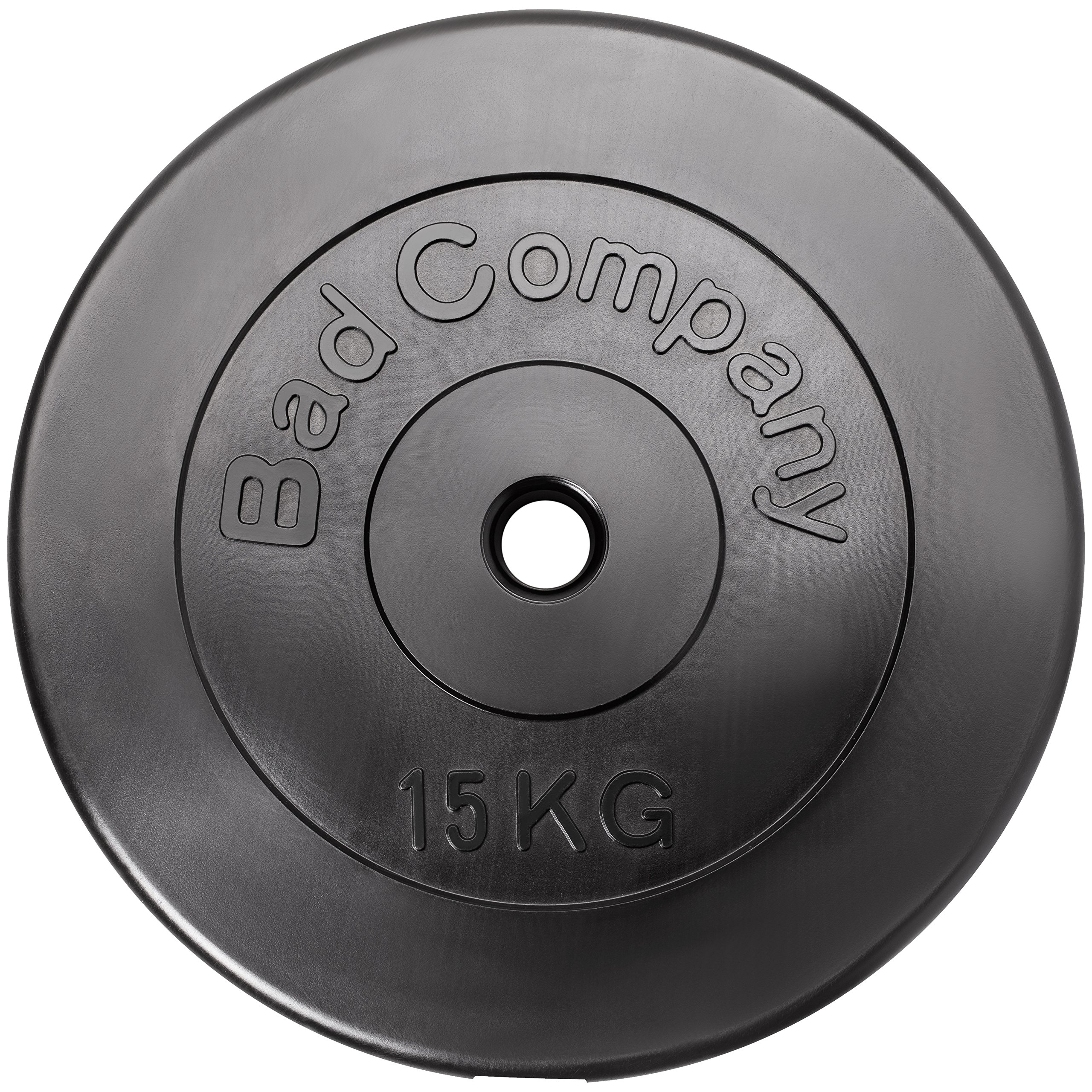 Bad Company GmbH & Co. KG - Discos de pesas (30-31 mm, con recubrimiento de plástico, varios pesos disponibles) Talla:2 x 15 Kg Hantelscheiben