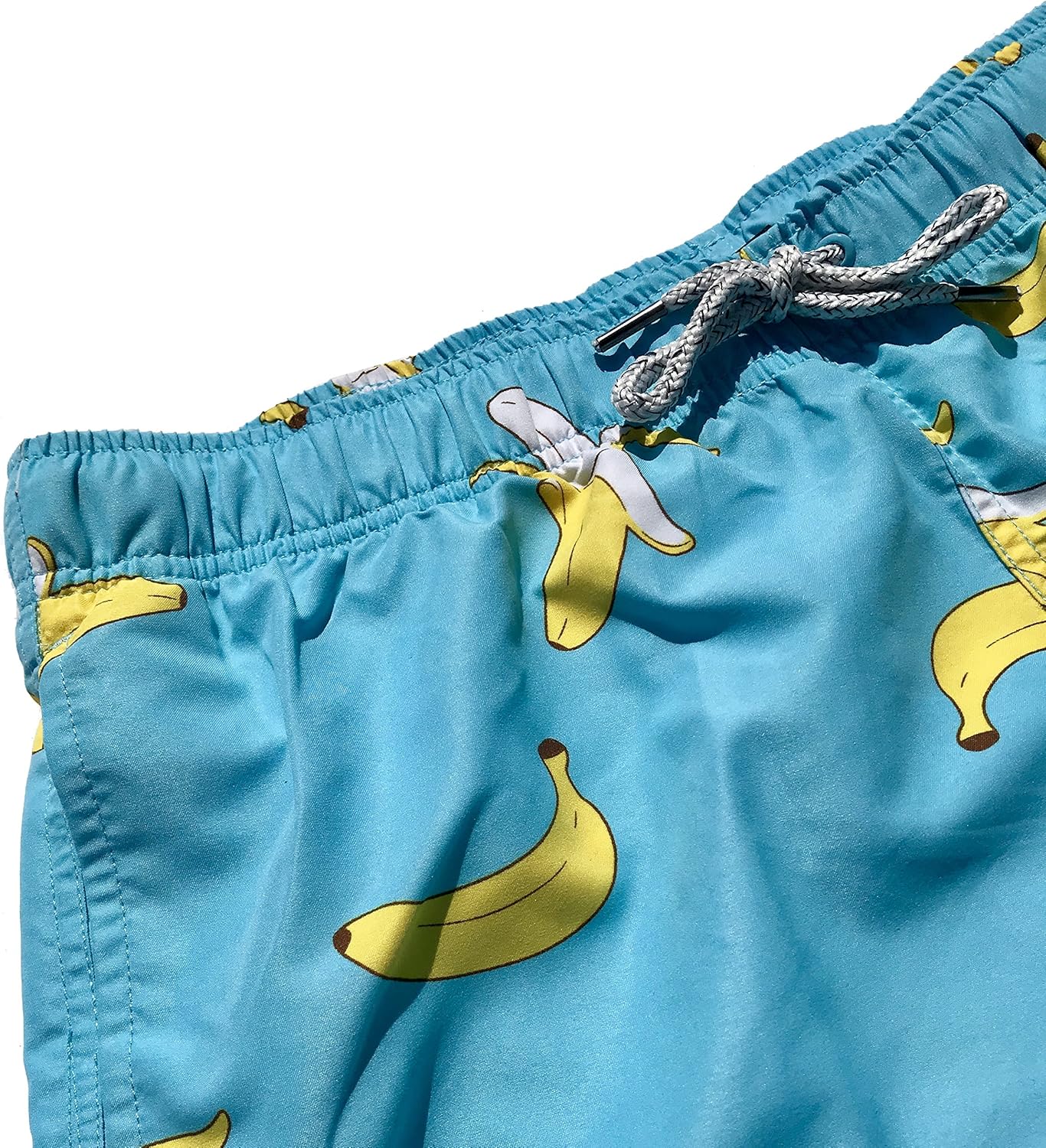 Molokai Mens Swim Trunks Quick Dry Elastic Waist Drawstring Medium Bananas