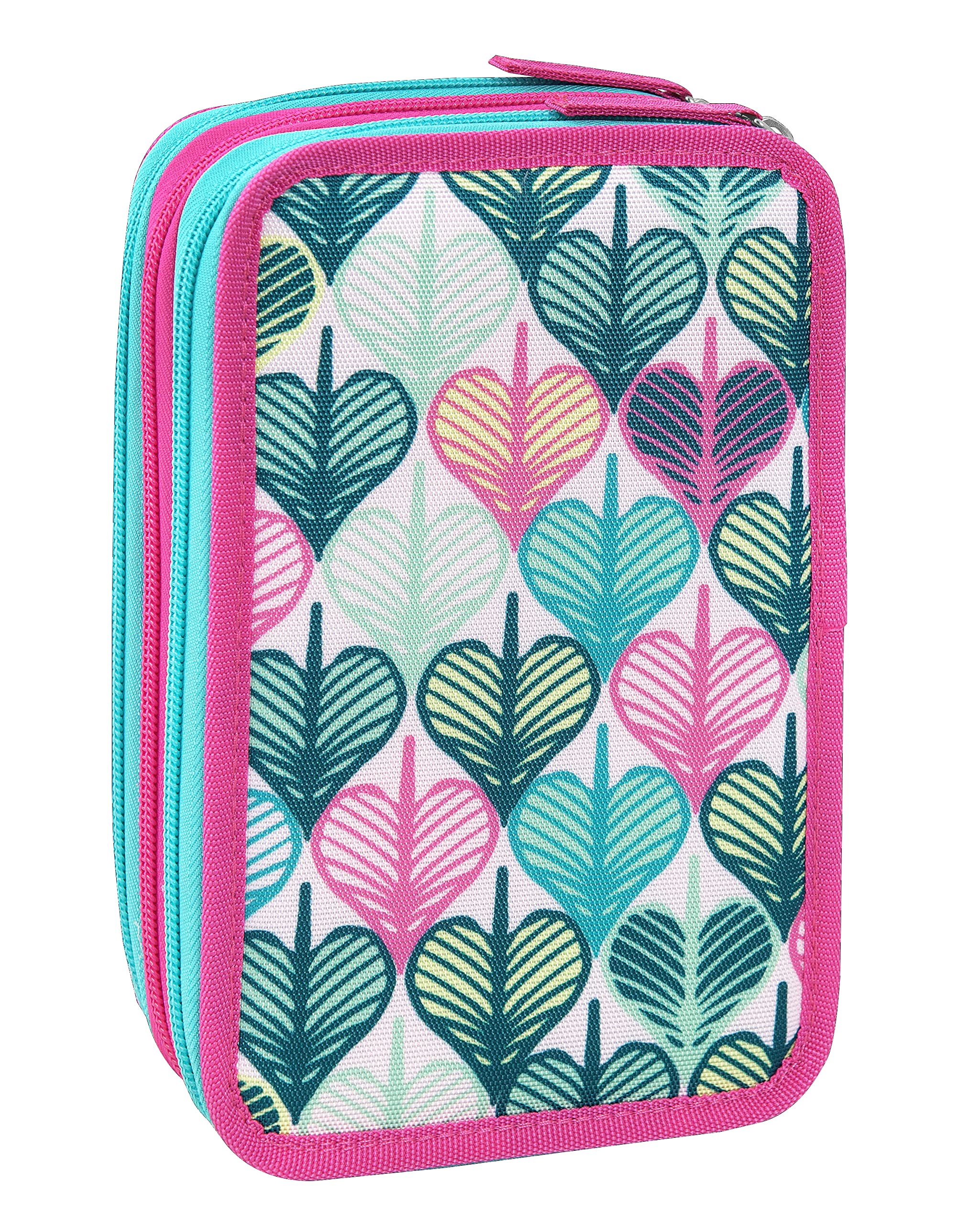 COMIX WWF - Astuccio Illustrato 3 Scomparti Bambina e Bambino, con Interno Organizzato, Tasca a Zip e Organizer Portapenne - Astuccio Scuola Media e Elementare in Tessuto, 20x13x7h cm