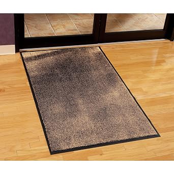 Guardian Silver Series Indoor Walk-Off Floor Mat, Vinyl/Polypropylene, 3x6, Walnut