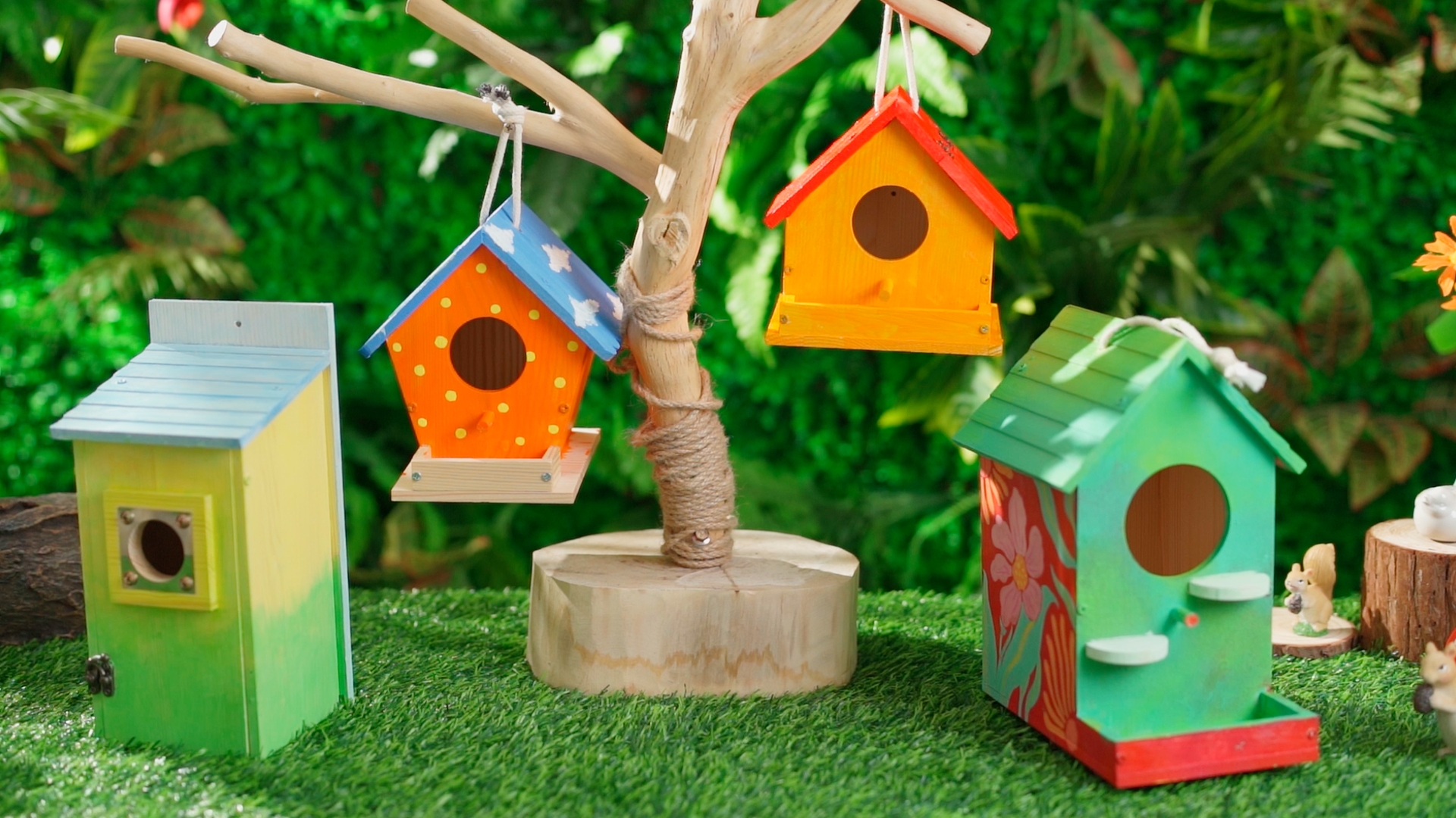 Casa De Pájaros De Madera 4 Piezas Tipo Colgante Nidos De Ma | Cuotas sin interés