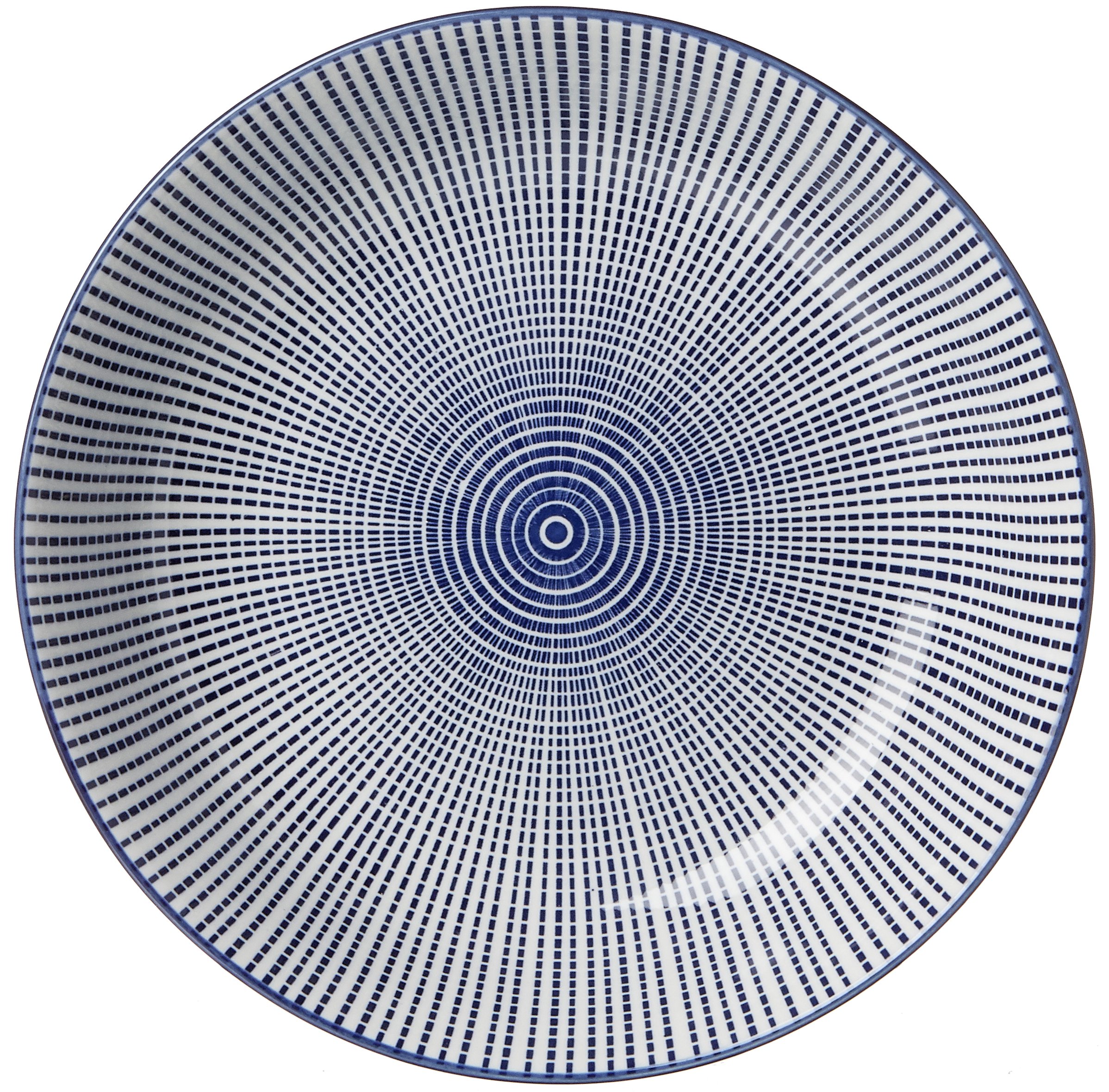 Ritzenhoff & Breker Assiettes Creuses Kit Royal Makoto, 4 pièces, 20,5 cm Diamètre, Porcelaine, Bleu/Blanc
