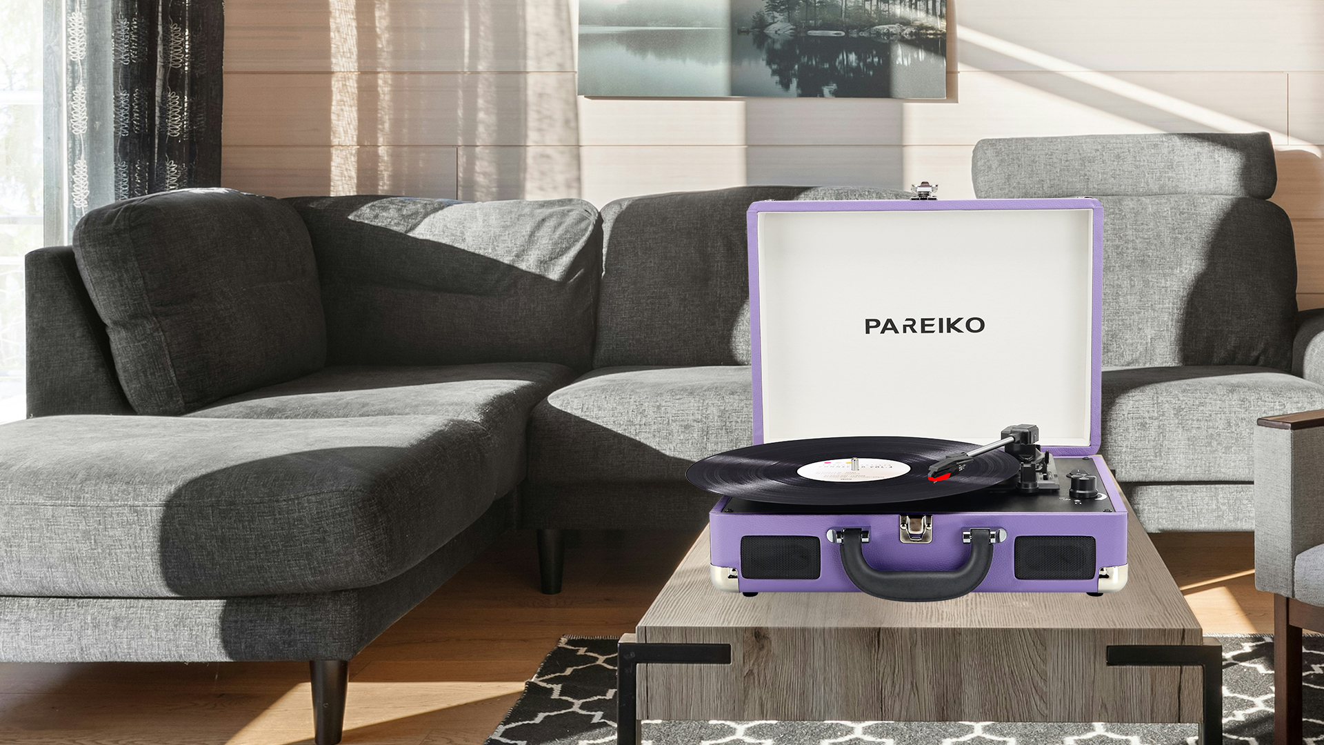 Amazon.com: PAREIKO 3 Speed Vinyl Record Player Bluetooth
