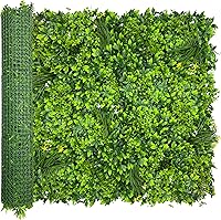 Vista 10 de Pantalla de Pared de Valla de Privacidad de Hiedra Artificial, 40 x 120 pulgadas, anti rayos UV, telón de fondo de vegetación falsa de hiedra, setos