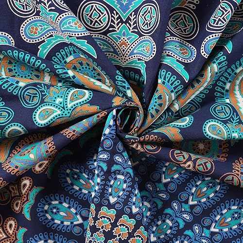 Miniatura 7 de Popular Handicrafts Paneles de cortina de mandala de color azul marino de pavo real bohemio hippie indio