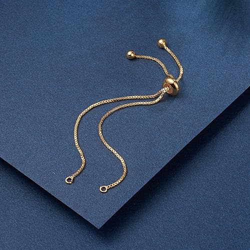 Miniatura 4 de DanLingJewelry 20pcs Adjustable Slider Bracelet Slider Extender Chains with Ball Ends for Jewelry Making DIY 8 Inches(220mm) G
