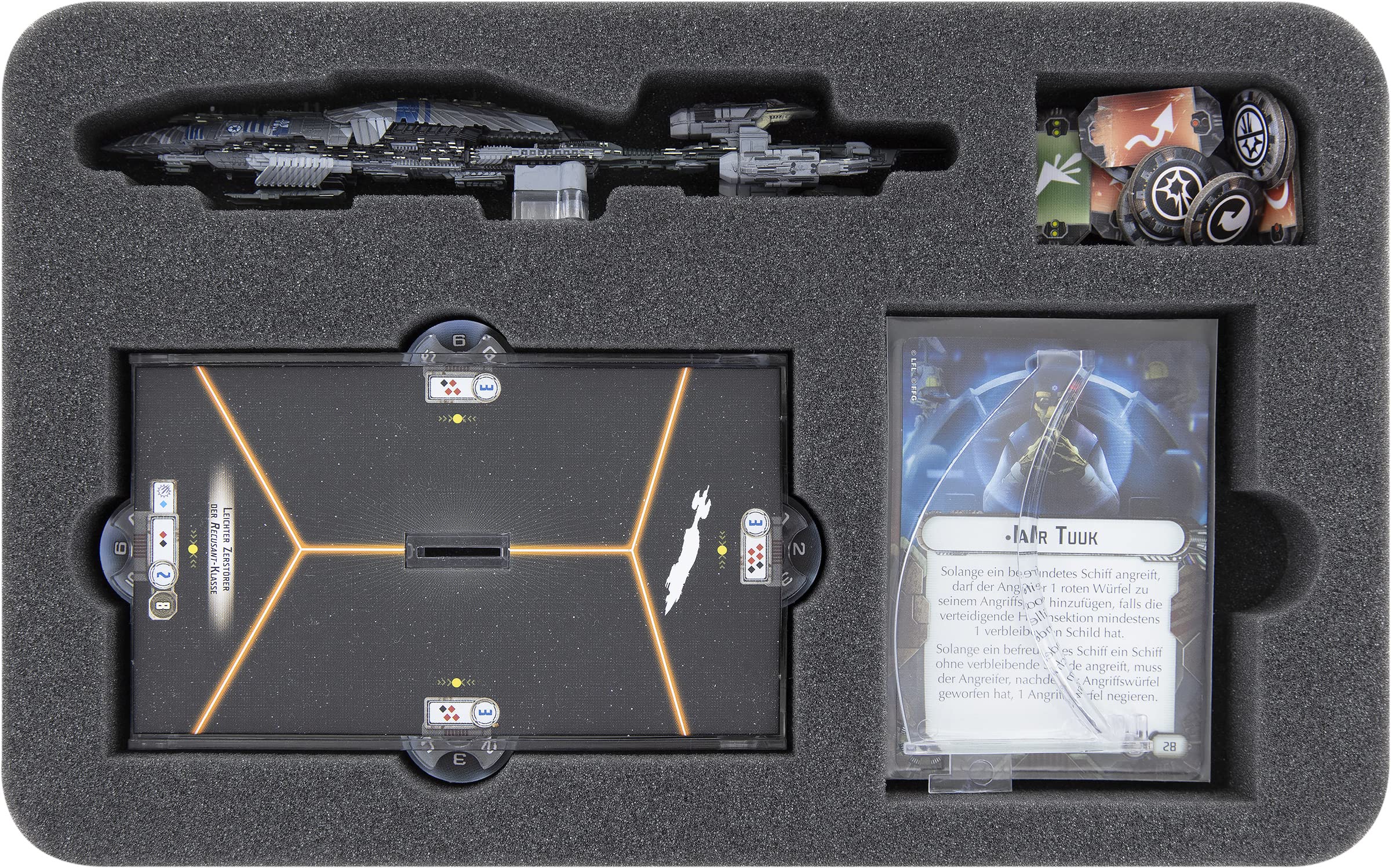 Feldherr Magnetic Box Giallo Compatibile con Star Wars Armada: Recusant-Class Destroyer