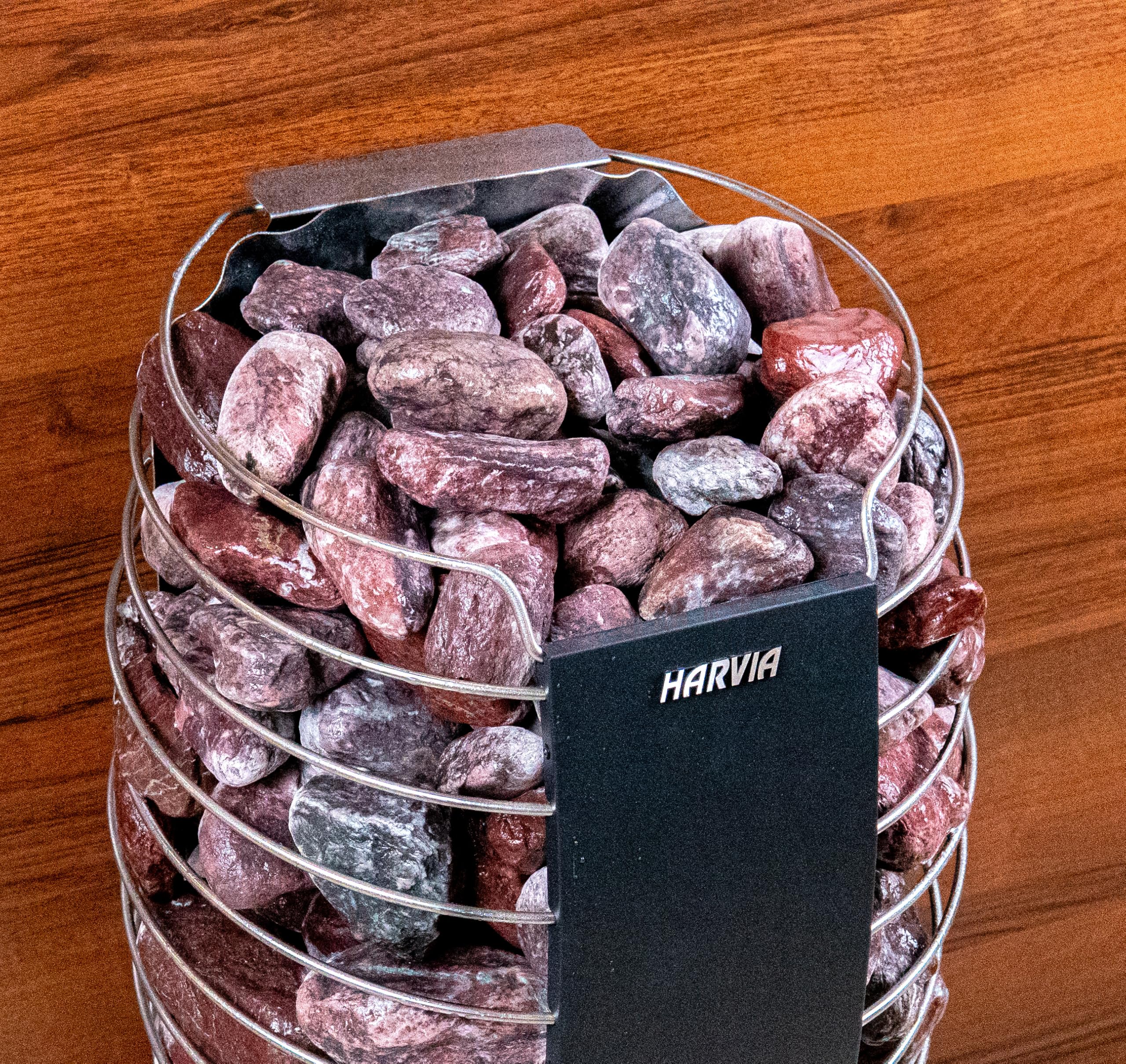Pierres de sauna - Jaspe rouge - 15 kg - Arrondies, 3 à 5 cm - Grande conservation de la chaleur - Aspect esthétique - Pour poêles électriques