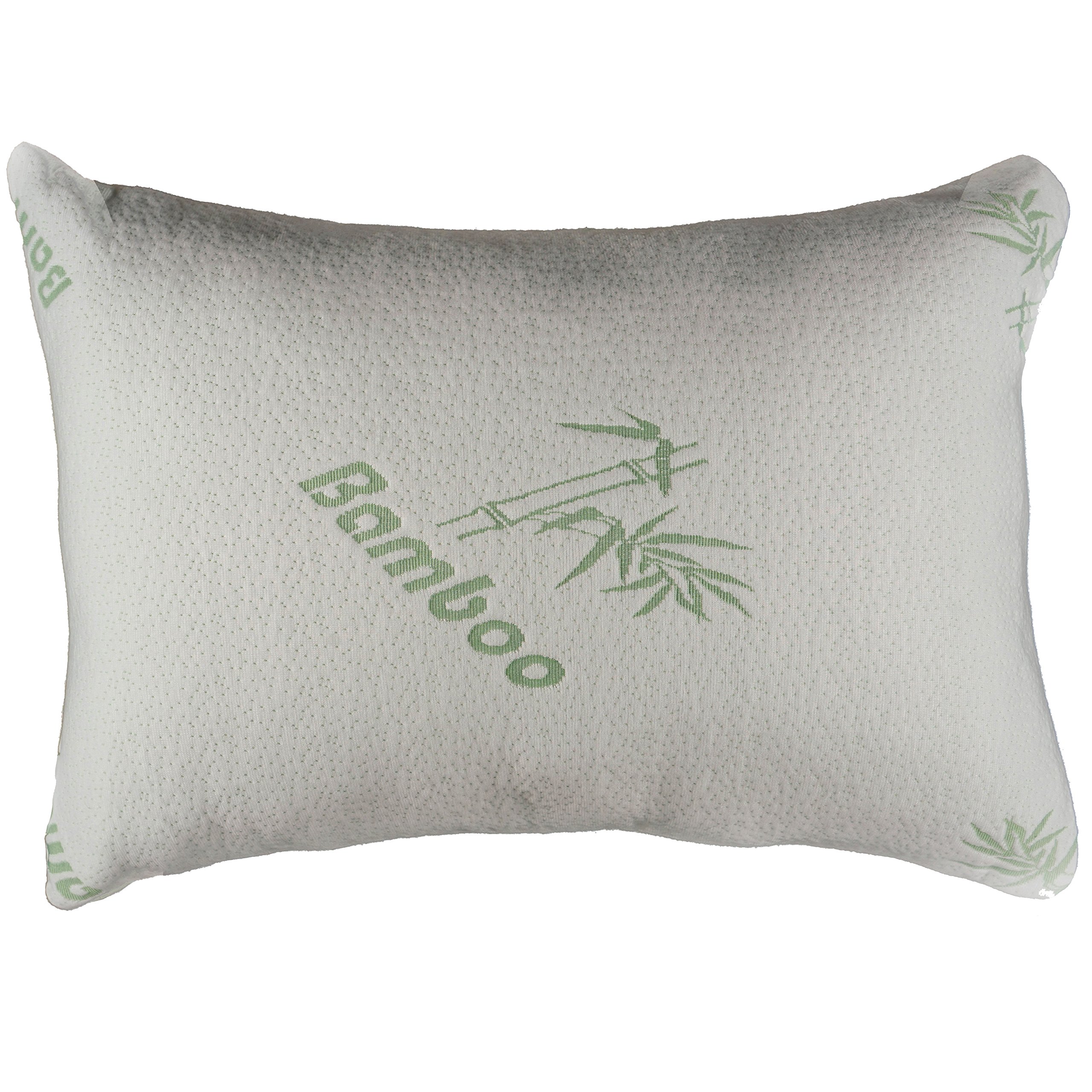 Smiling Home Bamboo Memory Foam Pillow (Queen) Contoured, Hypoallergenic | Comfortable Breathability for Cool Support | Relieve Neck & Muscle Tension (Queen)